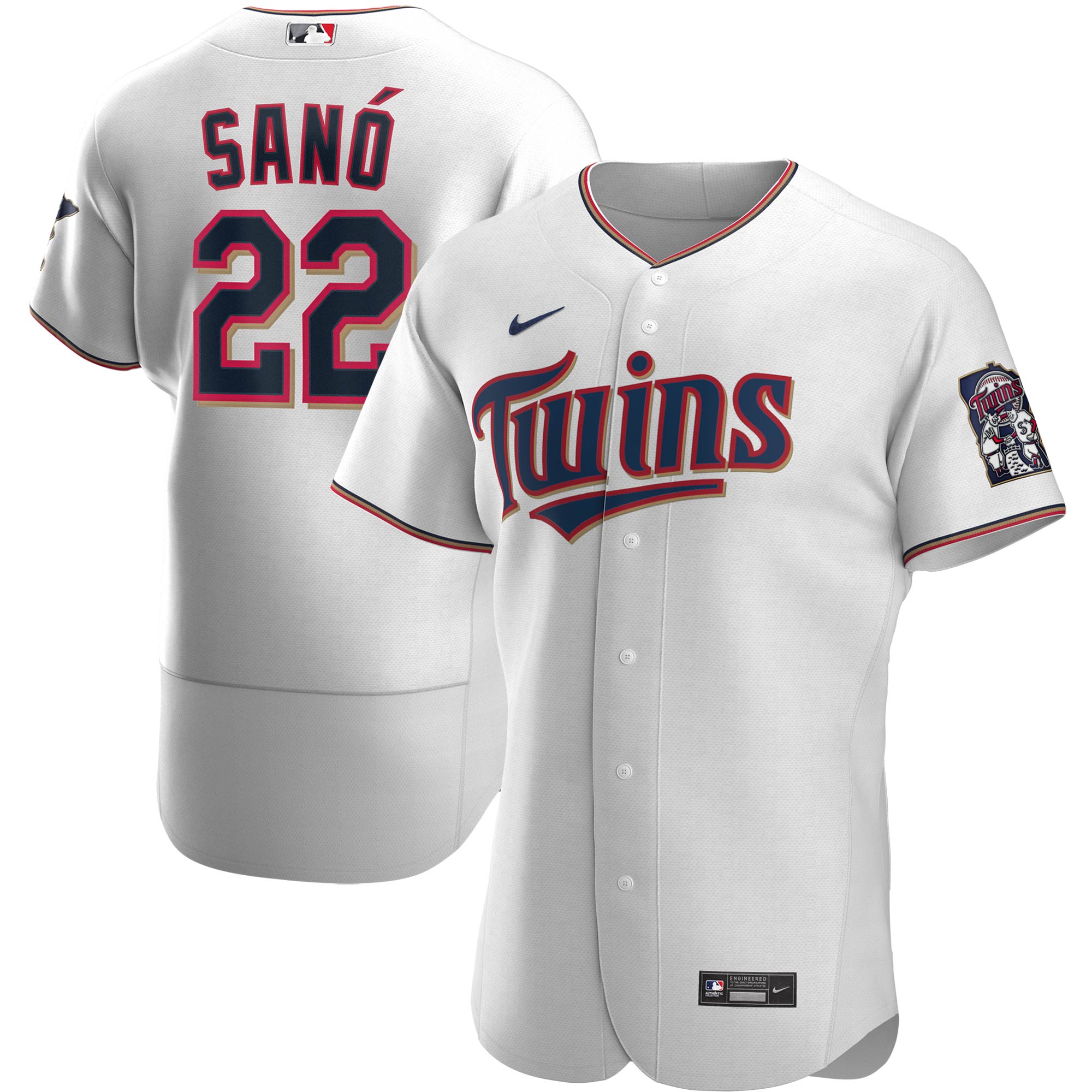 Men's Minnesota Twins Miguel Sano White Home Player Jersey 