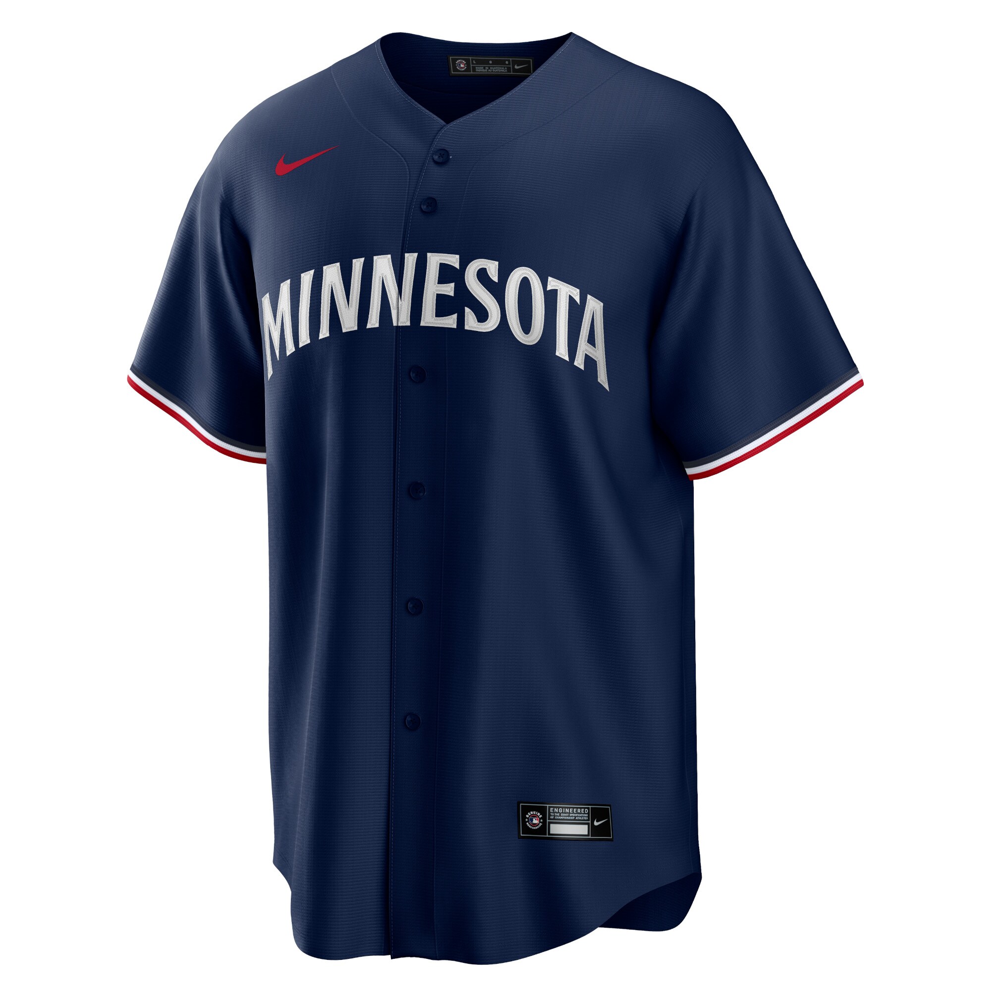 Alternative view of Men's Minnesota Twins Navy Alternate Team Logo Jersey 