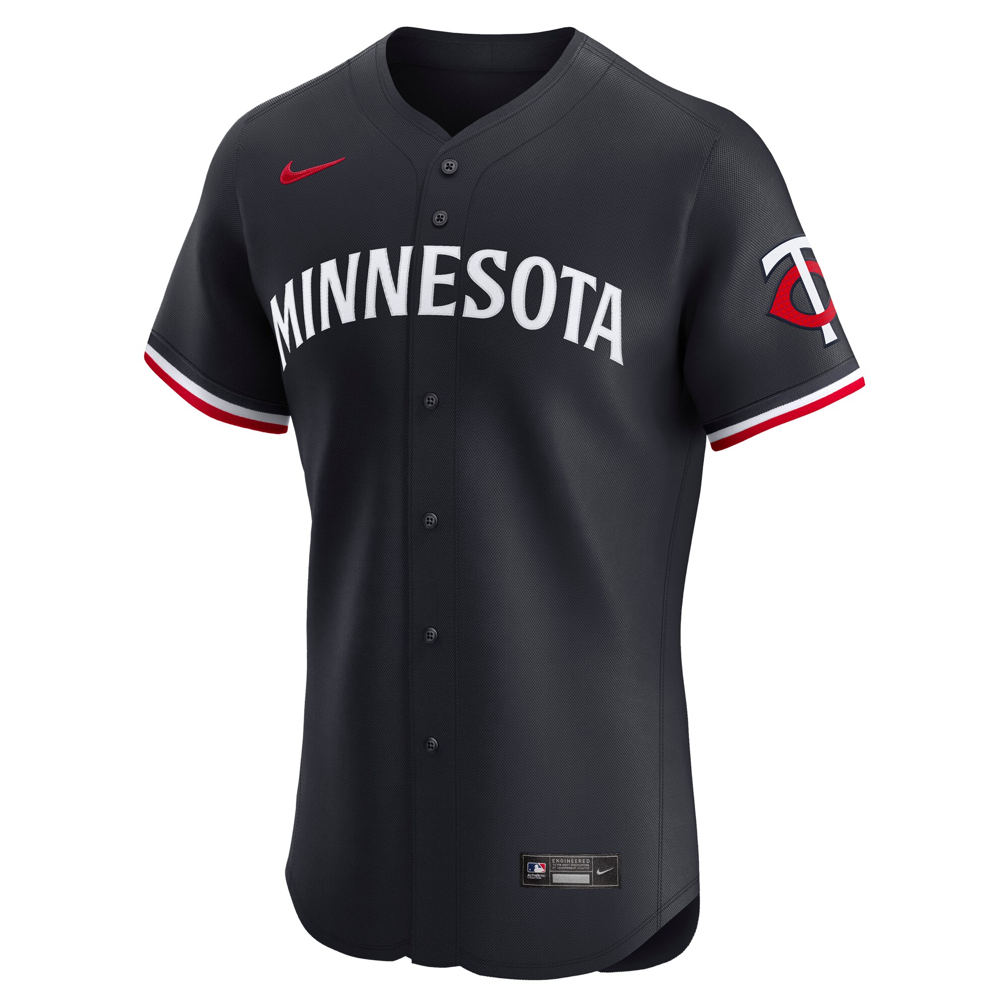 Alternative view of Men's Minnesota Twins Navy Alternate Vapor Premier Elite Patch Jersey 