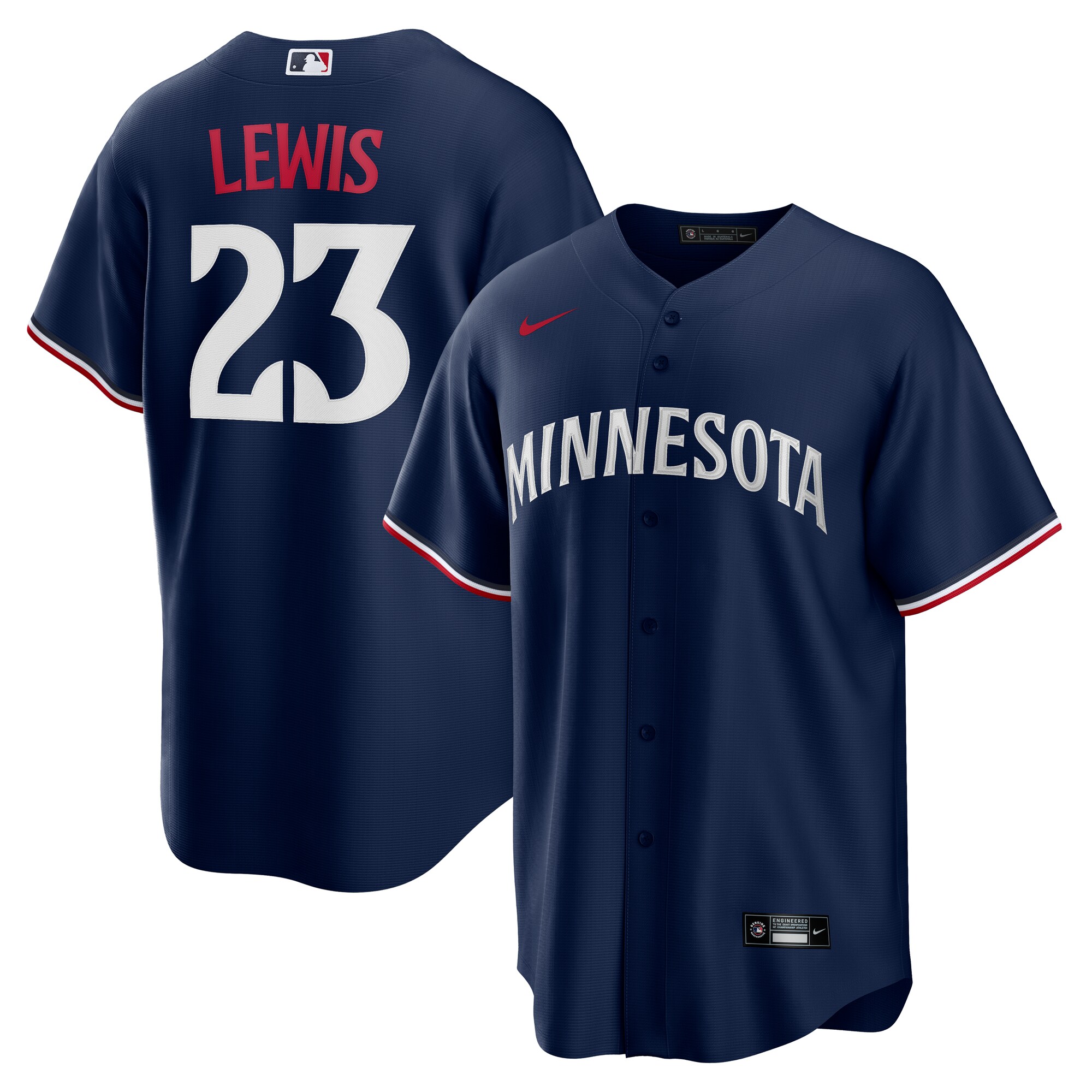 Men's Minnesota Twins Royce Lewis Navy Alternate Jersey 