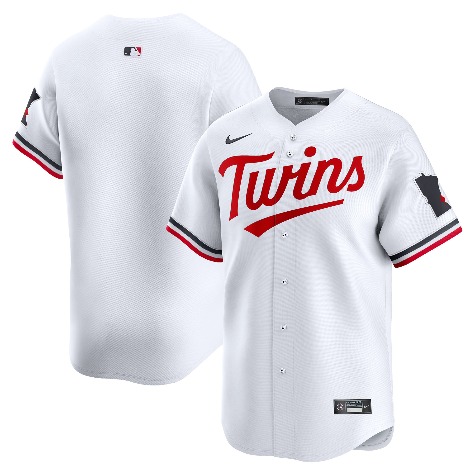 Men's Minnesota Twins White Home Limited Jersey 