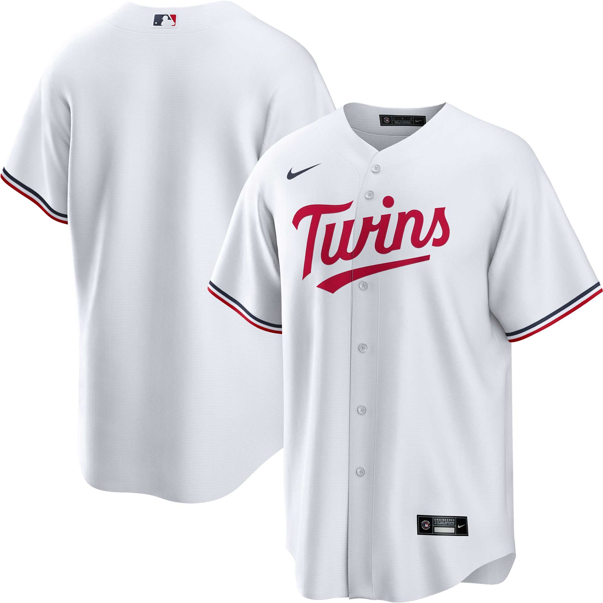 Men's Minnesota Twins White Home Team Jersey 