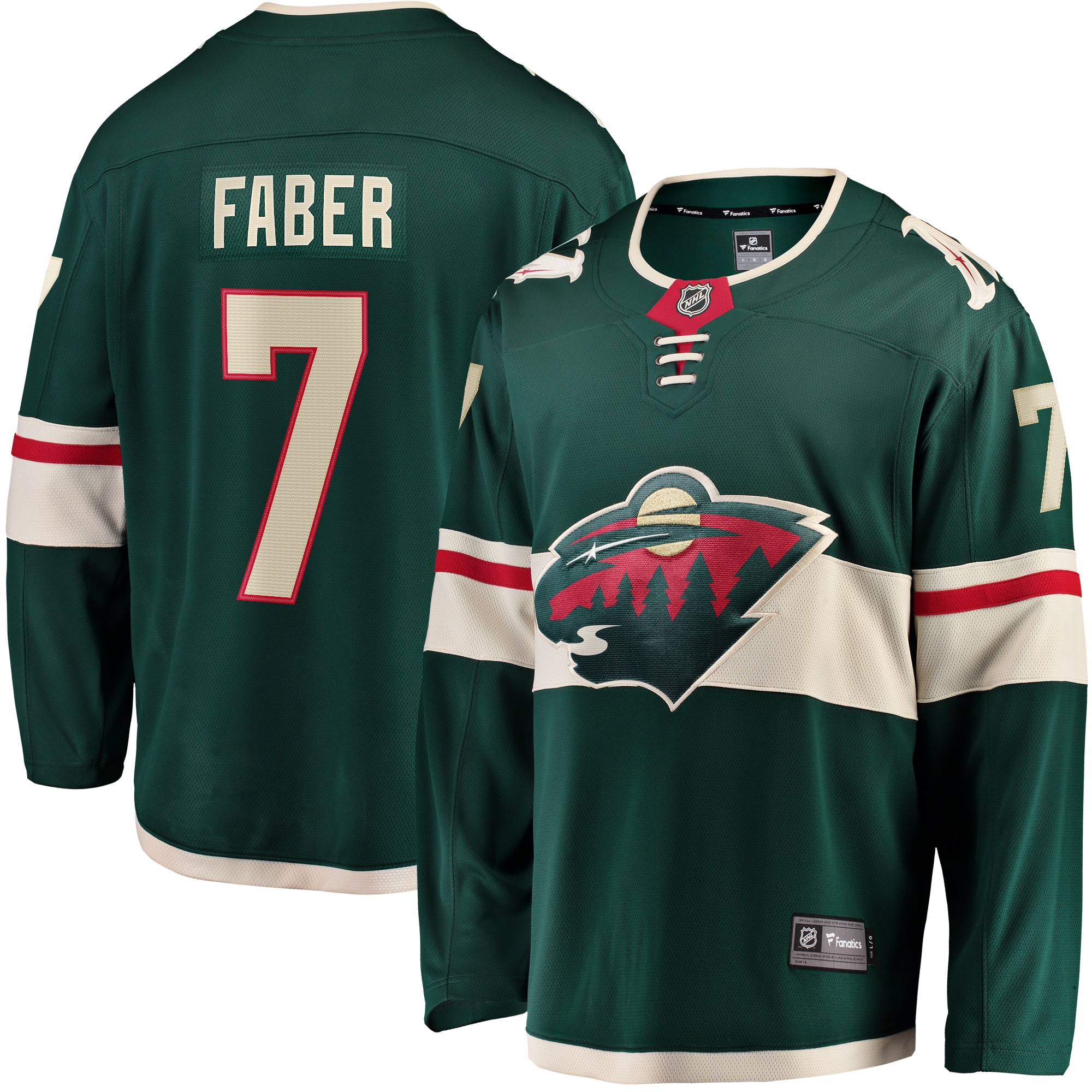 Men's Minnesota Wild Brock Faber Green Home Breakaway Player Jersey - JS995 