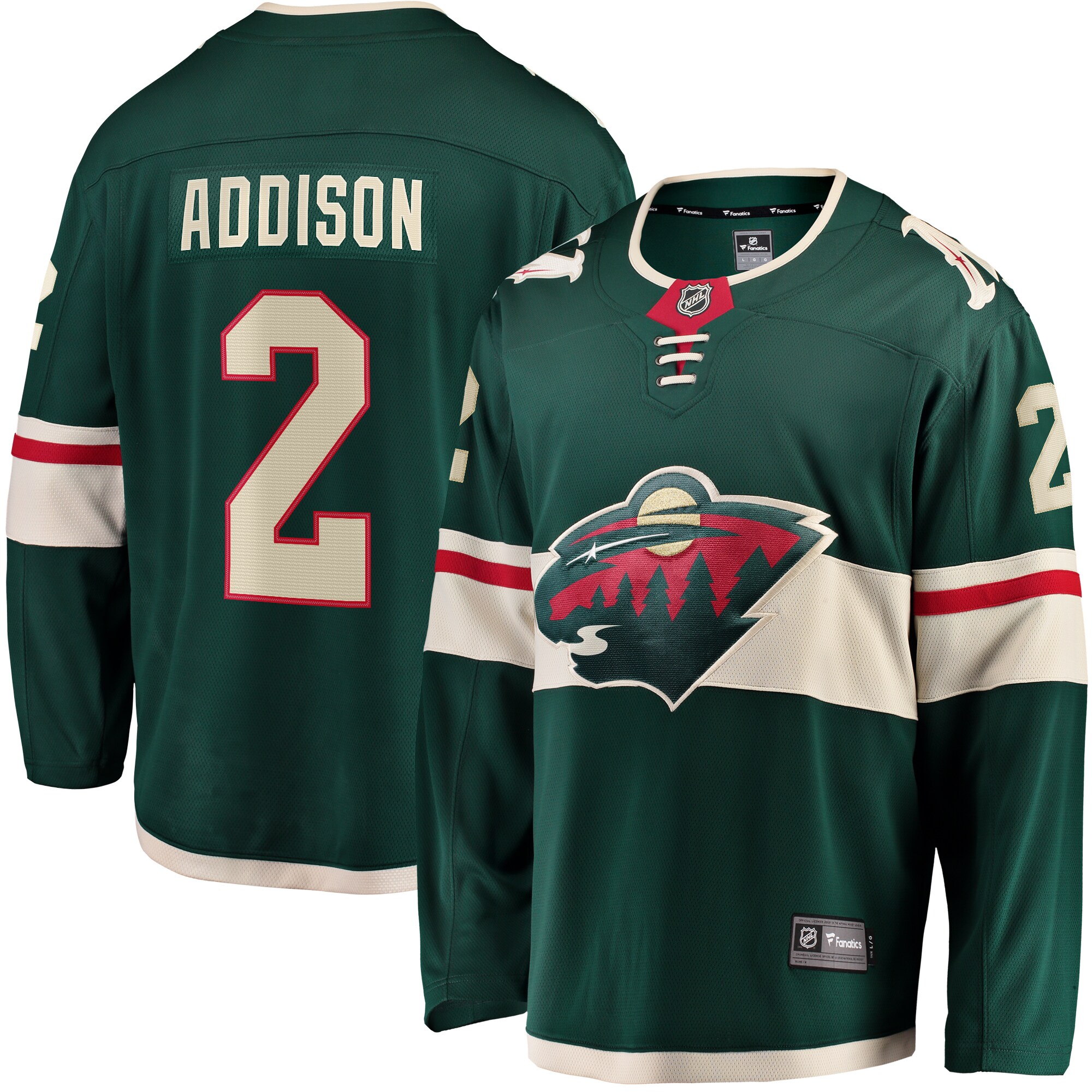 Men's Minnesota Wild Calen Addison Green Home Breakaway Player Jersey - JS553 