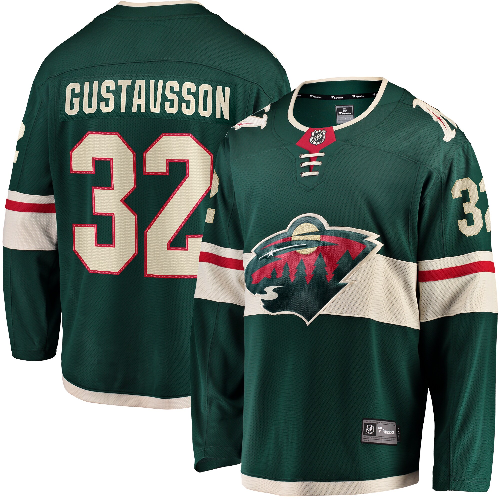 Men's Minnesota Wild Filip Gustavsson Green Home Breakaway Player Jersey - JS296 
