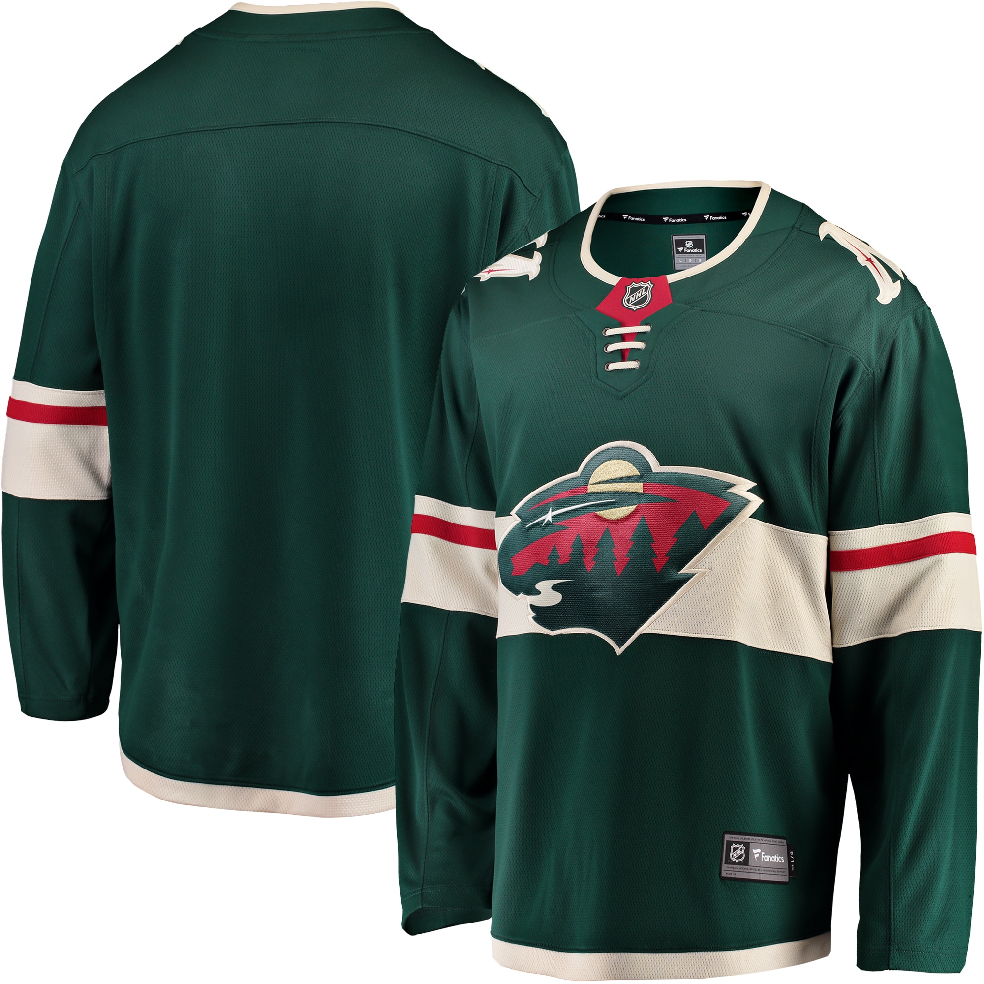 Men's Minnesota Wild Green Breakaway Home Jersey - JS375 