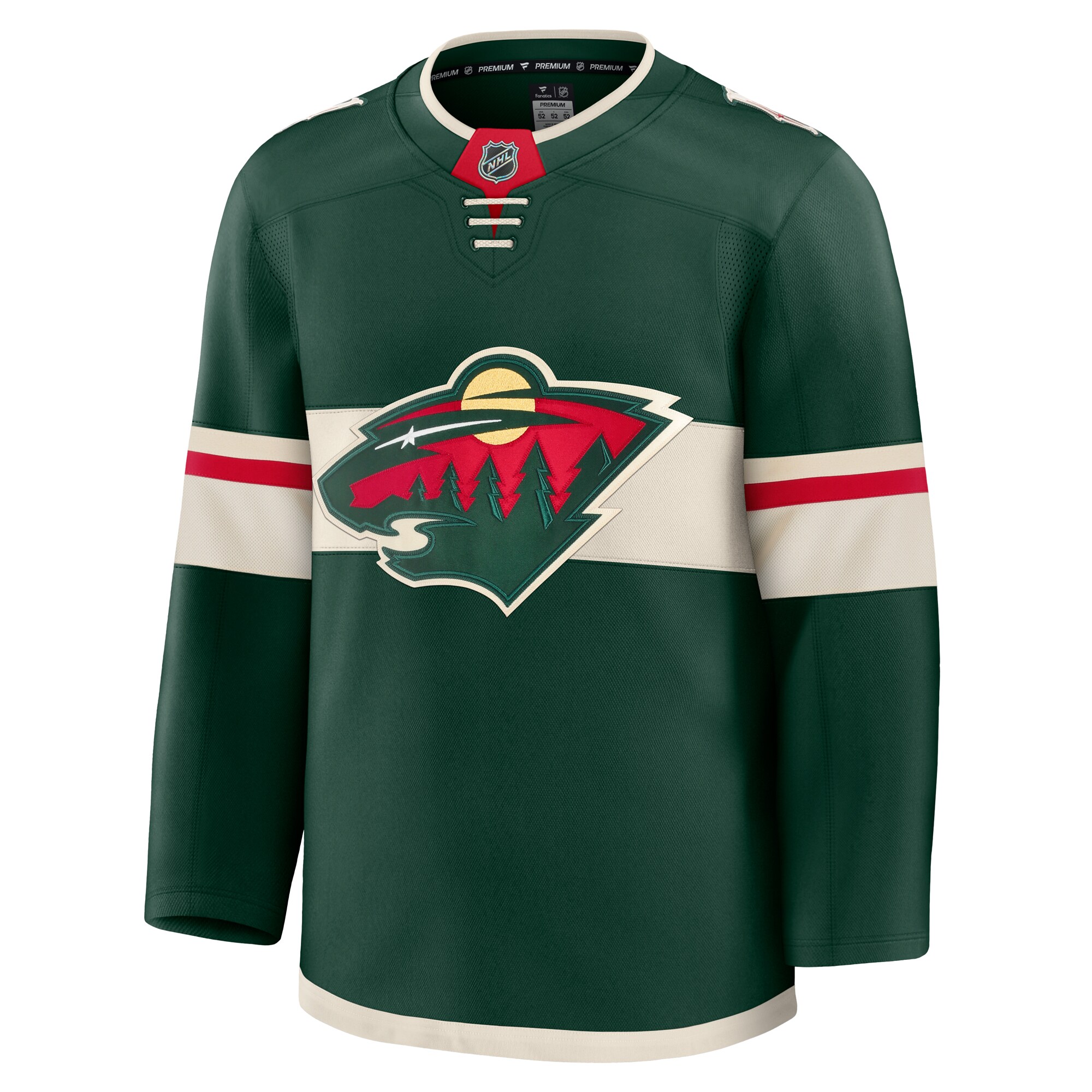 Alternative view of Men's Minnesota Wild Green Home Premium Jersey - JS454 