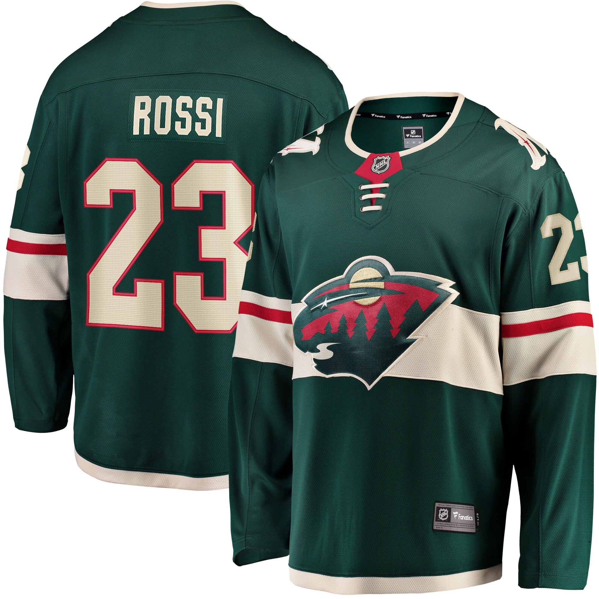 Men's Minnesota Wild Marco Rossi Green Home Breakaway Player Jersey - JS984 