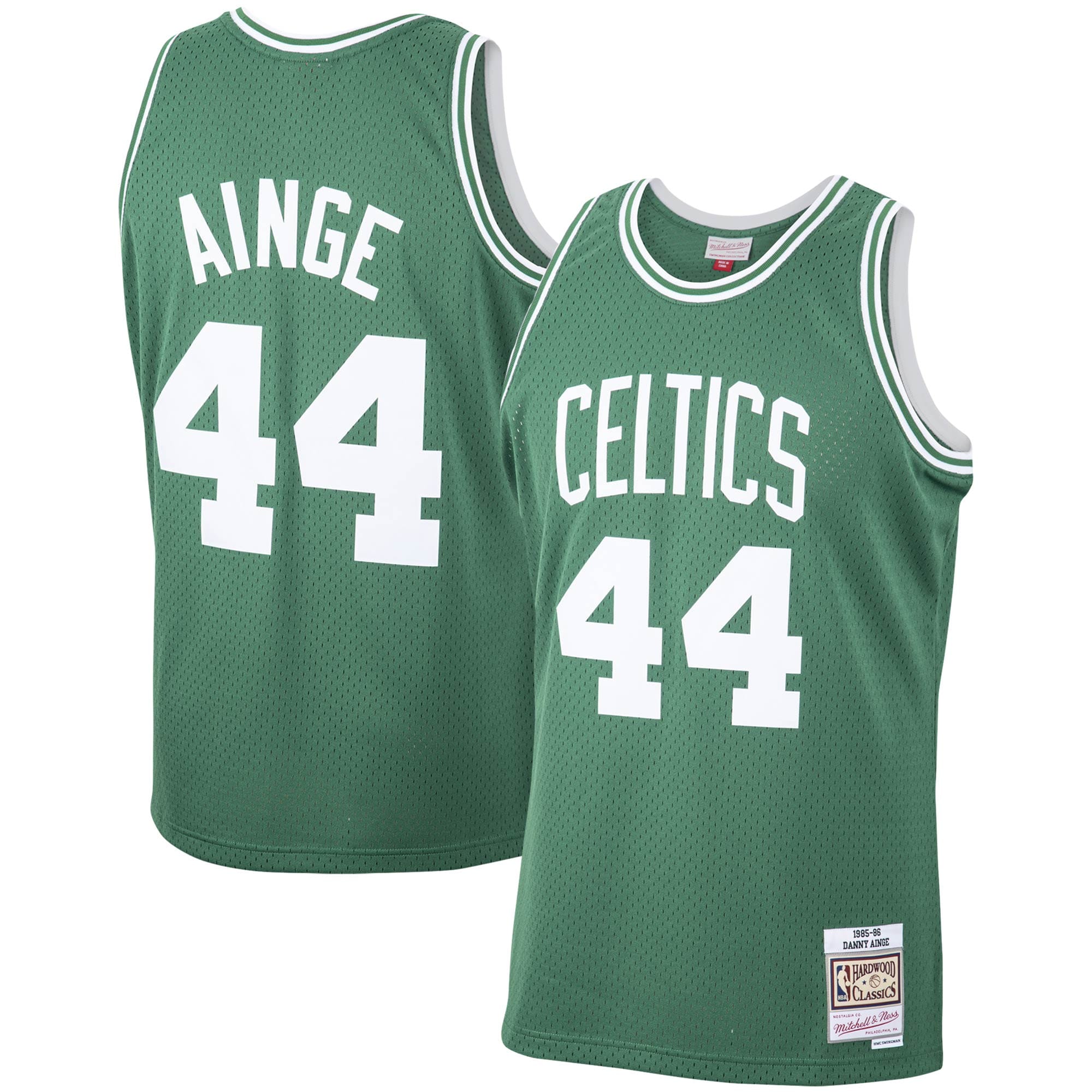 Men's Mitchell & Ness Danny Ainge Kelly Green Boston Celtics 1985-86 Hardwood Classics Swingman Player Jersey