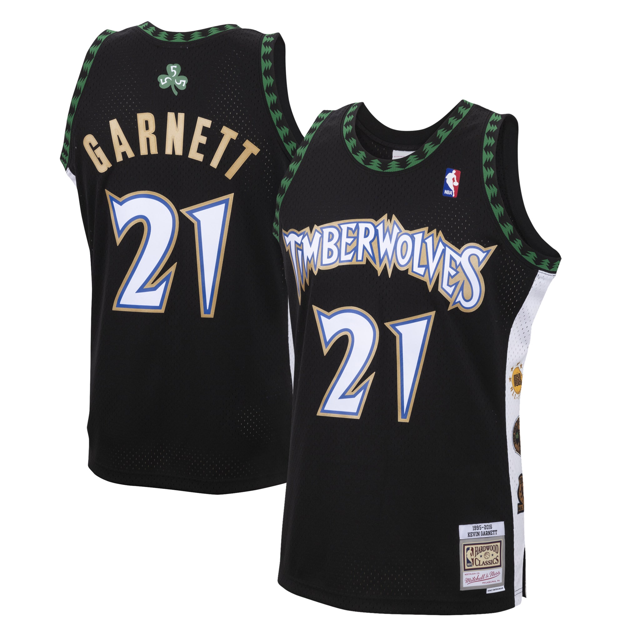 Men's Mitchell & Ness Kevin Garnett Black Minnesota Timberwolves Special Edition 2020 Hardwood Classics Swingman Jersey