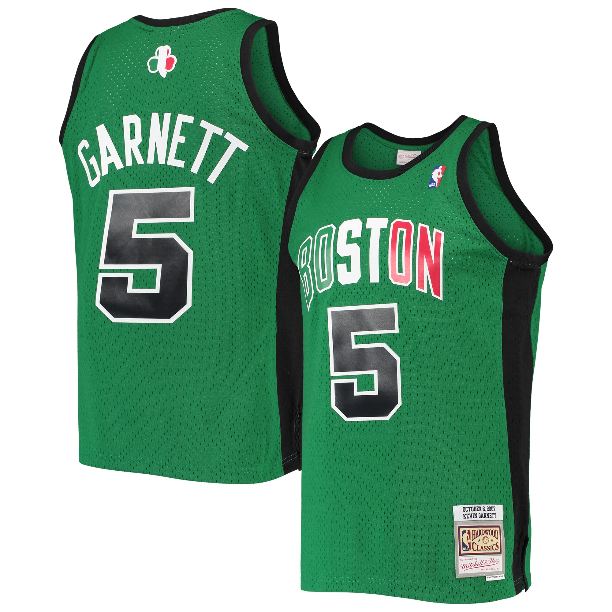 Men's Mitchell & Ness Kevin Garnett Kelly Green Boston Celtics 2007-08 Hardwood Classics Alternate Swingman Jersey