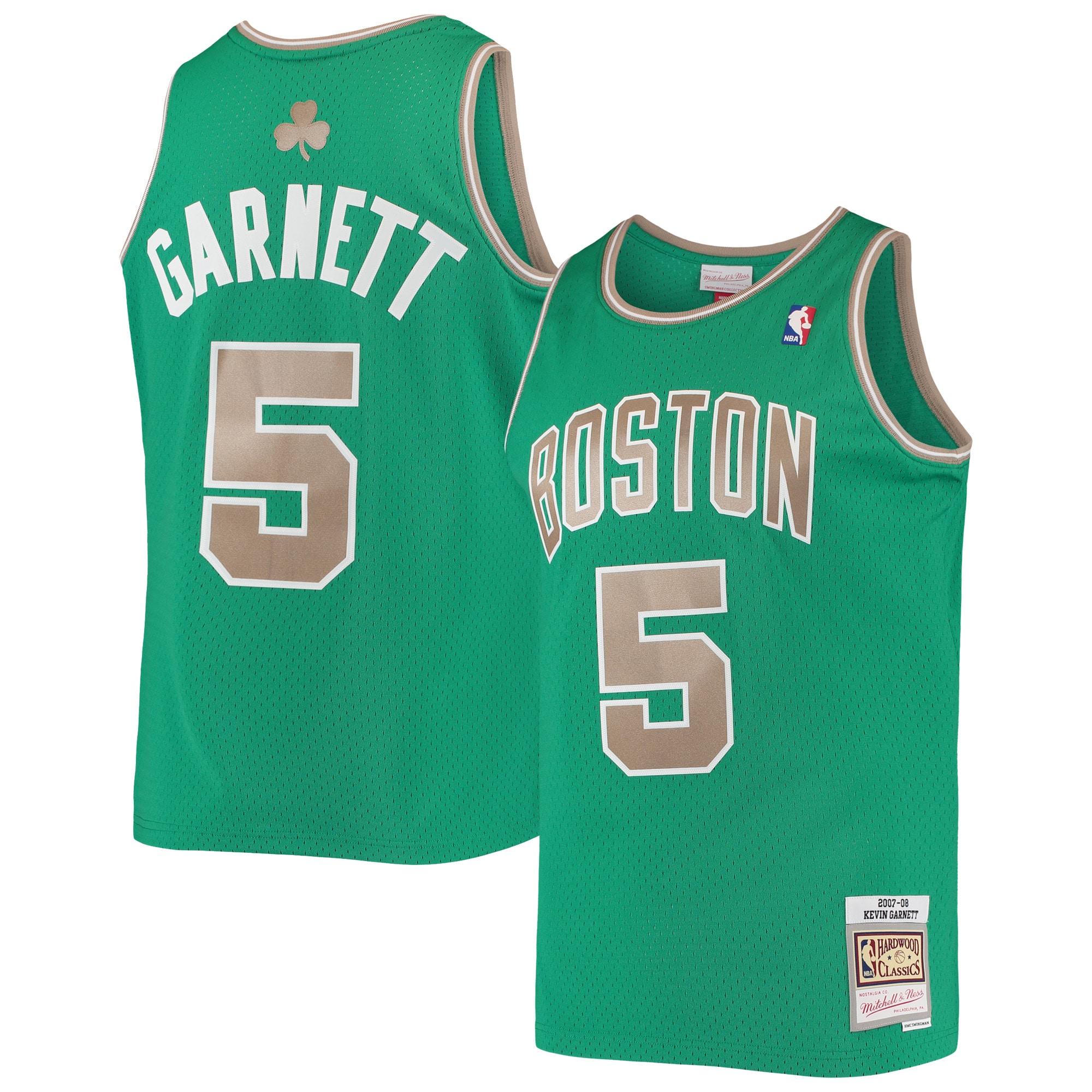 Men's Mitchell & Ness Kevin Garnett Kelly Green Boston Celtics Hardwood Classics Swingman Jersey