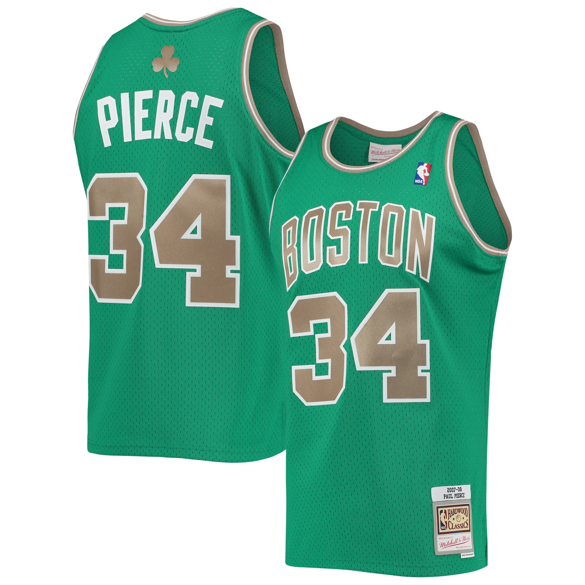 Men's Mitchell & Ness Paul Pierce Kelly Green Boston Celtics Hardwood Classics Swingman Jersey