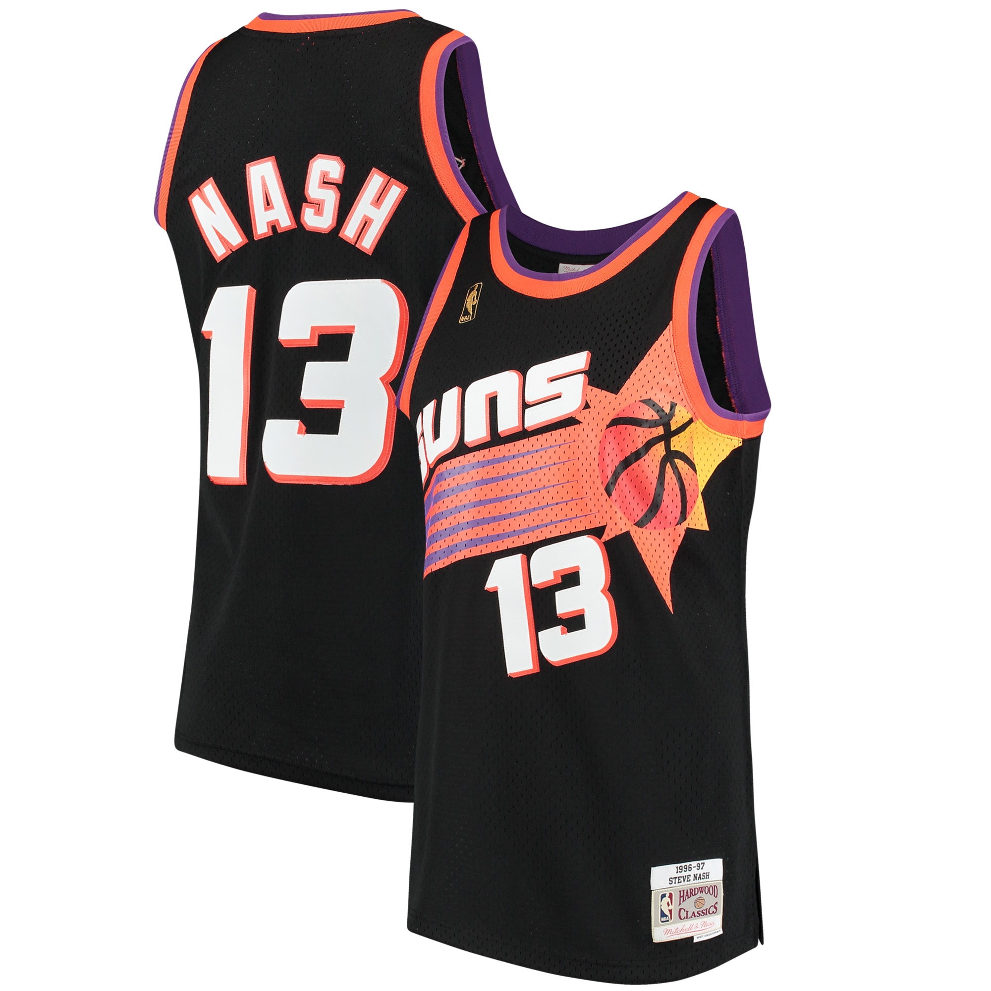 Men's Mitchell & Ness Steve Nash Black Phoenix Suns 1996-97 Hardwood Classics Swingman Jersey