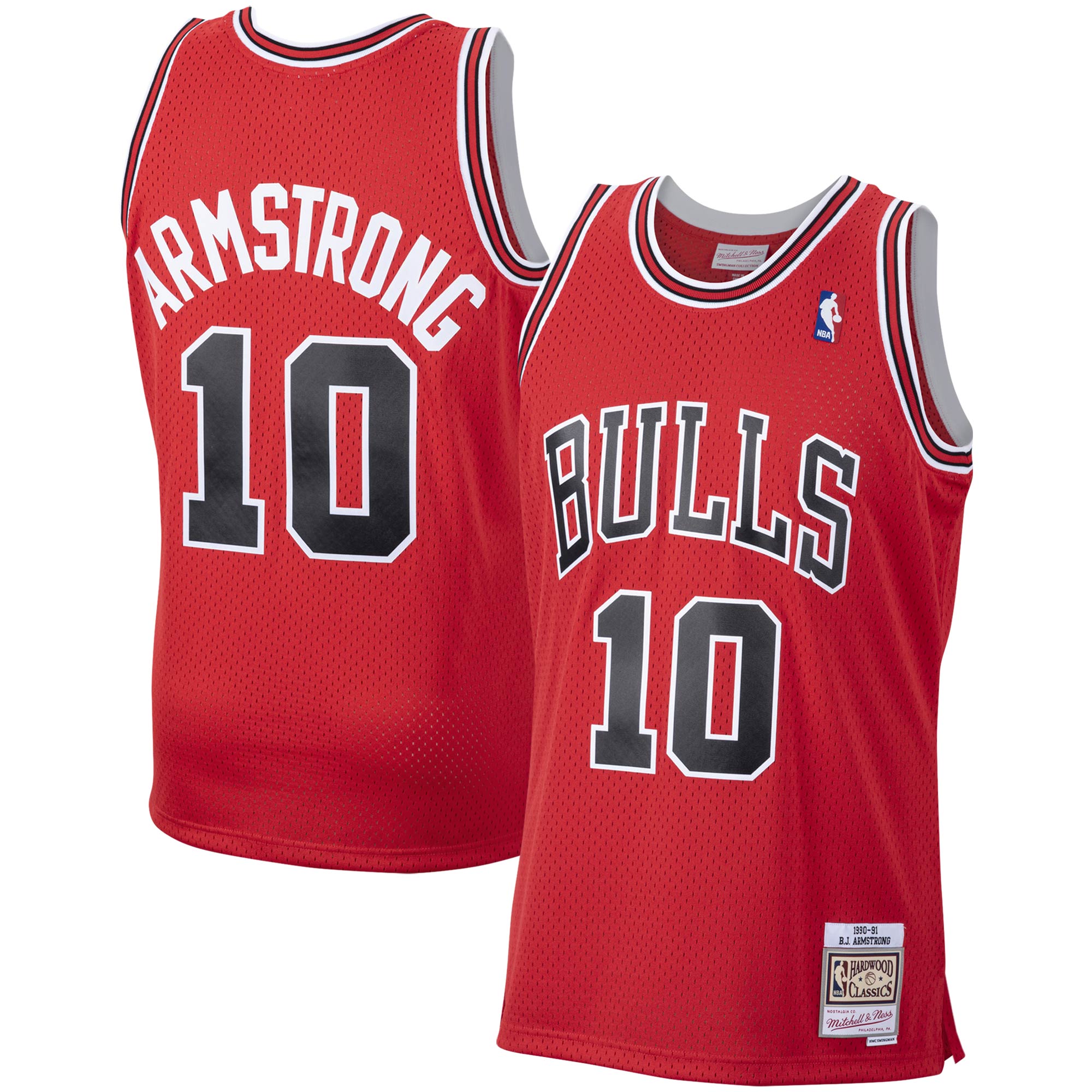 Men's Mitchell & Ness B.J. Armstrong Scarlet Chicago Bulls 1990-91 Hardwood Classics Swingman Jersey - JS464 