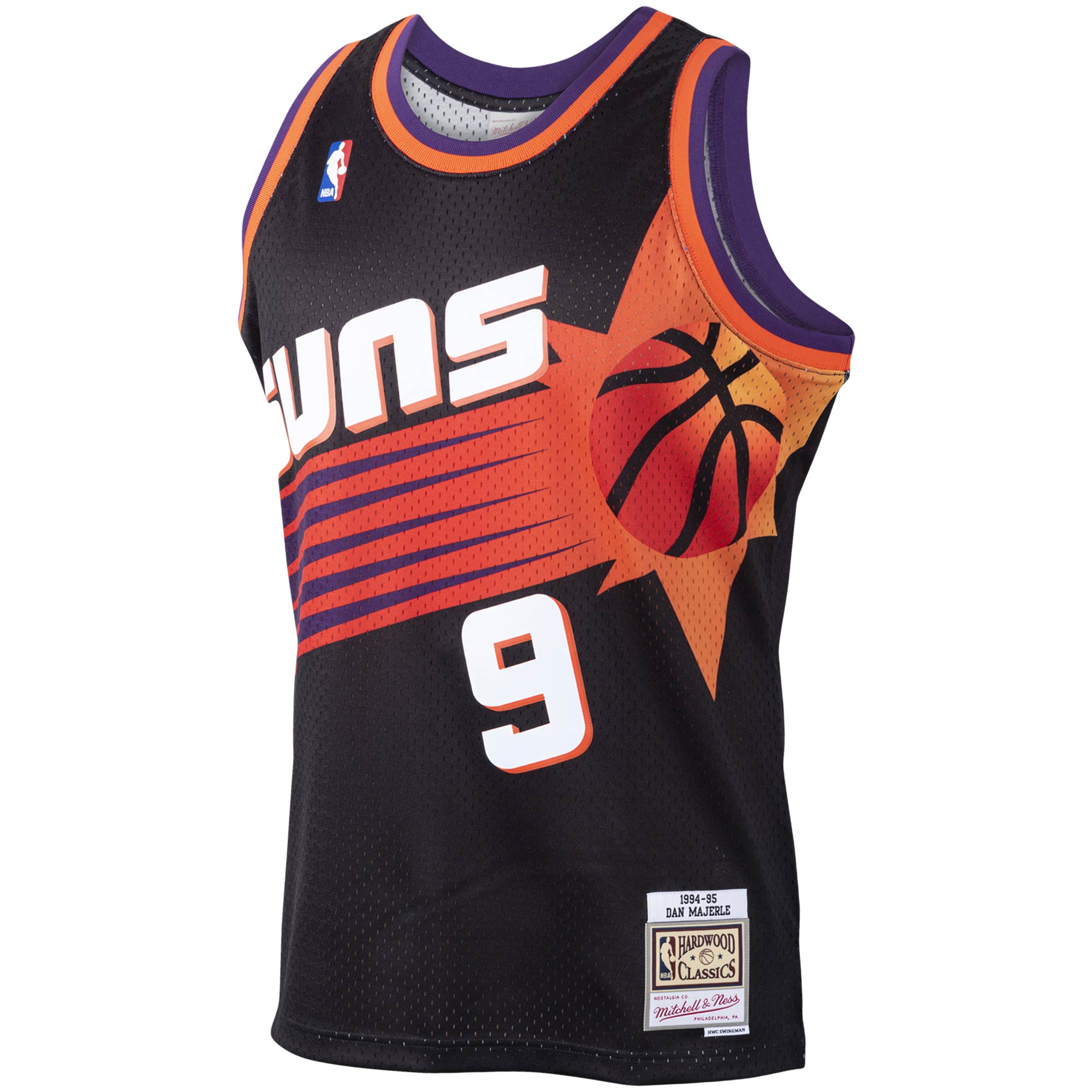 Alternative view of Men's Mitchell & Ness Dan Majerle Black Phoenix Suns 1994-95 Hardwood Classics Swingman Player Jersey - JS792 