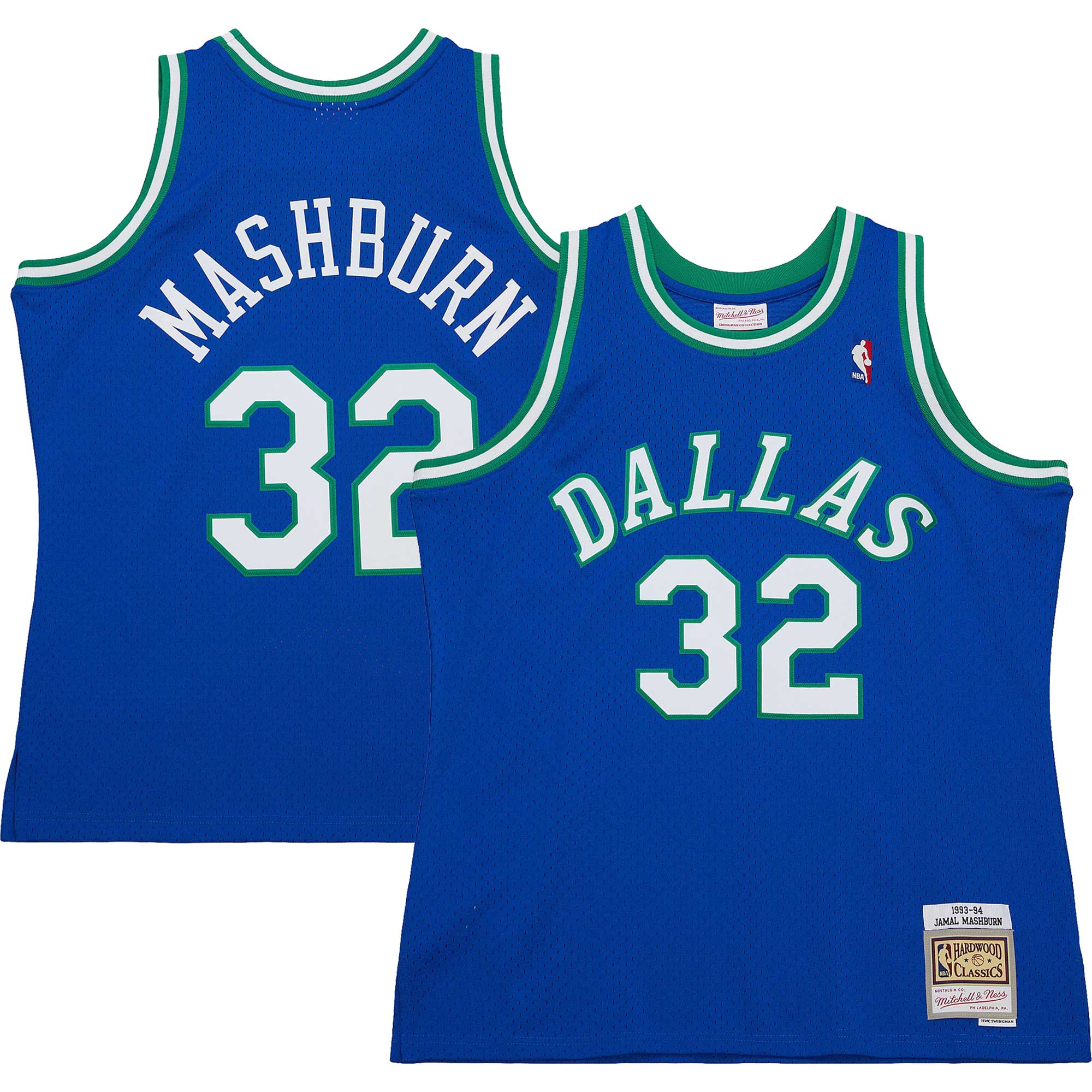 Men's Mitchell & Ness Jamal Mashburn Blue Dallas Mavericks 1993/94 Hardwood Classics Swingman Jersey - JS771 