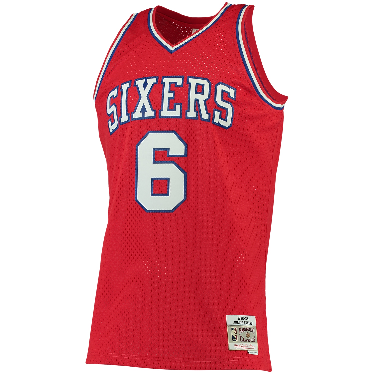 Alternative view of Men's Mitchell & Ness Julius Erving Red Philadelphia 76ers Big & Tall Hardwood Classics Jersey - JS641 