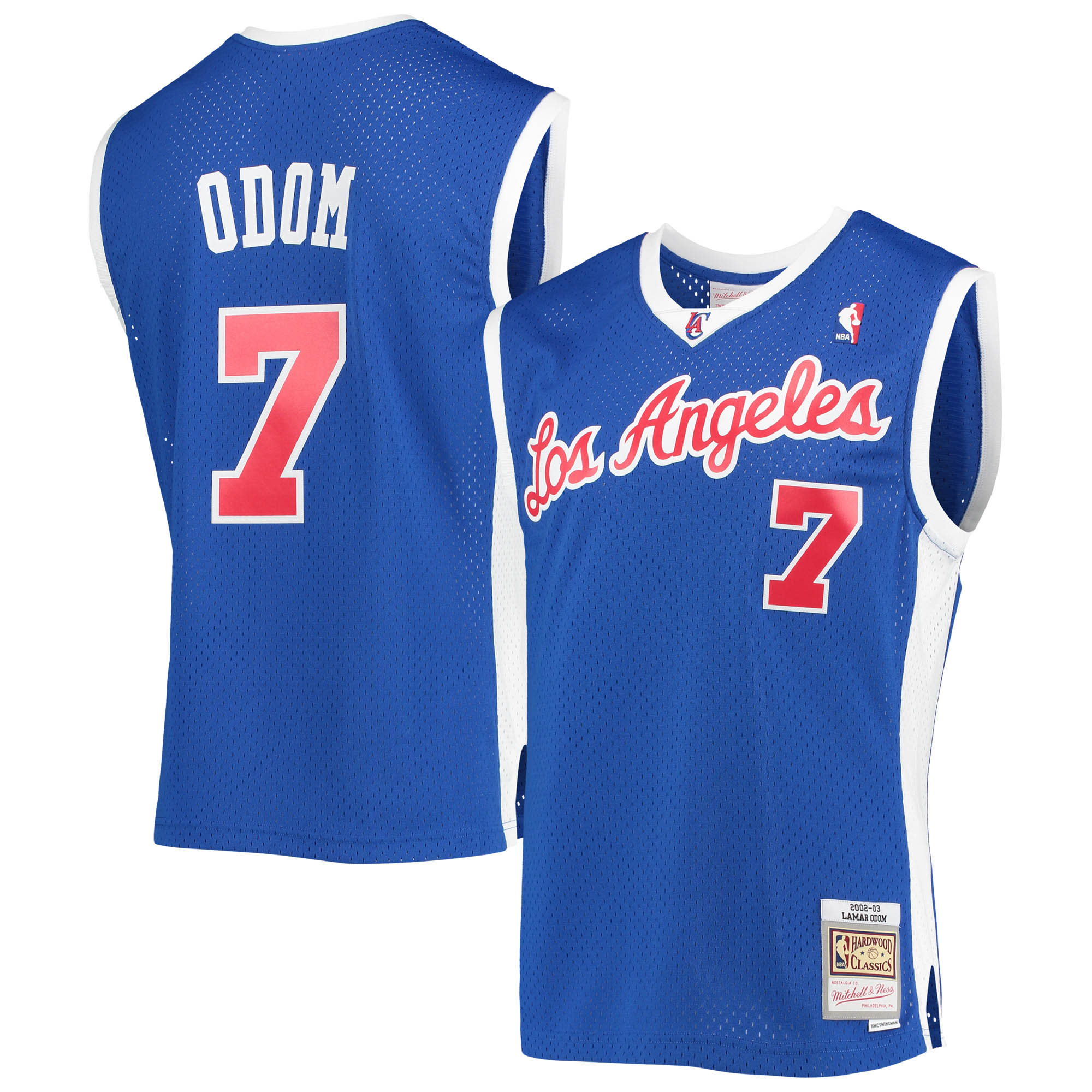 Men's Mitchell & Ness Lamar Odom Royal LA Clippers 2002-03 Hardwood Classics Swingman Jersey - JS934 