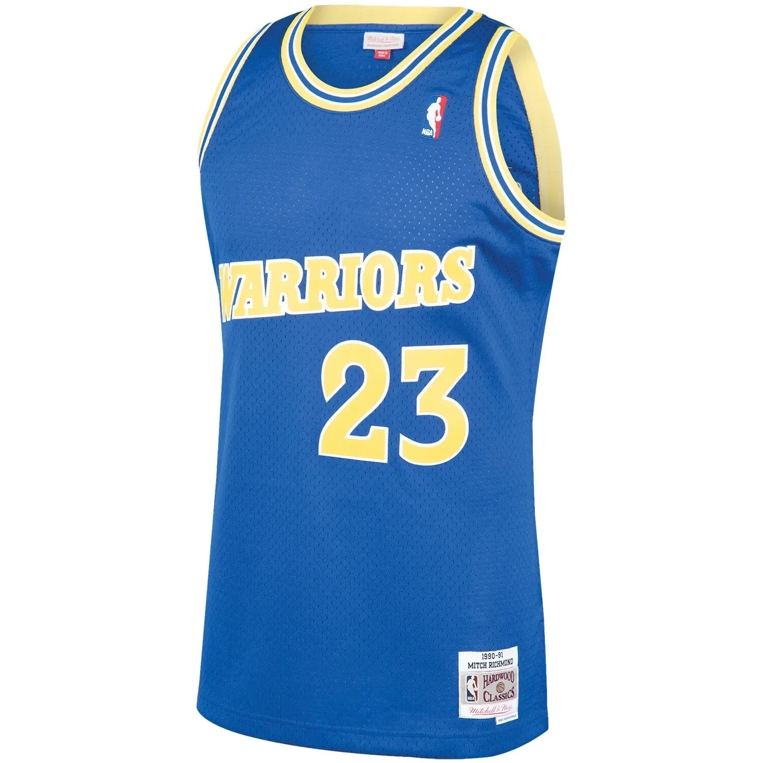 Alternative view of Men's Mitchell & Ness Mitch Richmond Royal Golden State Warriors 1990-91 Hardwood Classics Swingman Player Jersey - JS834 