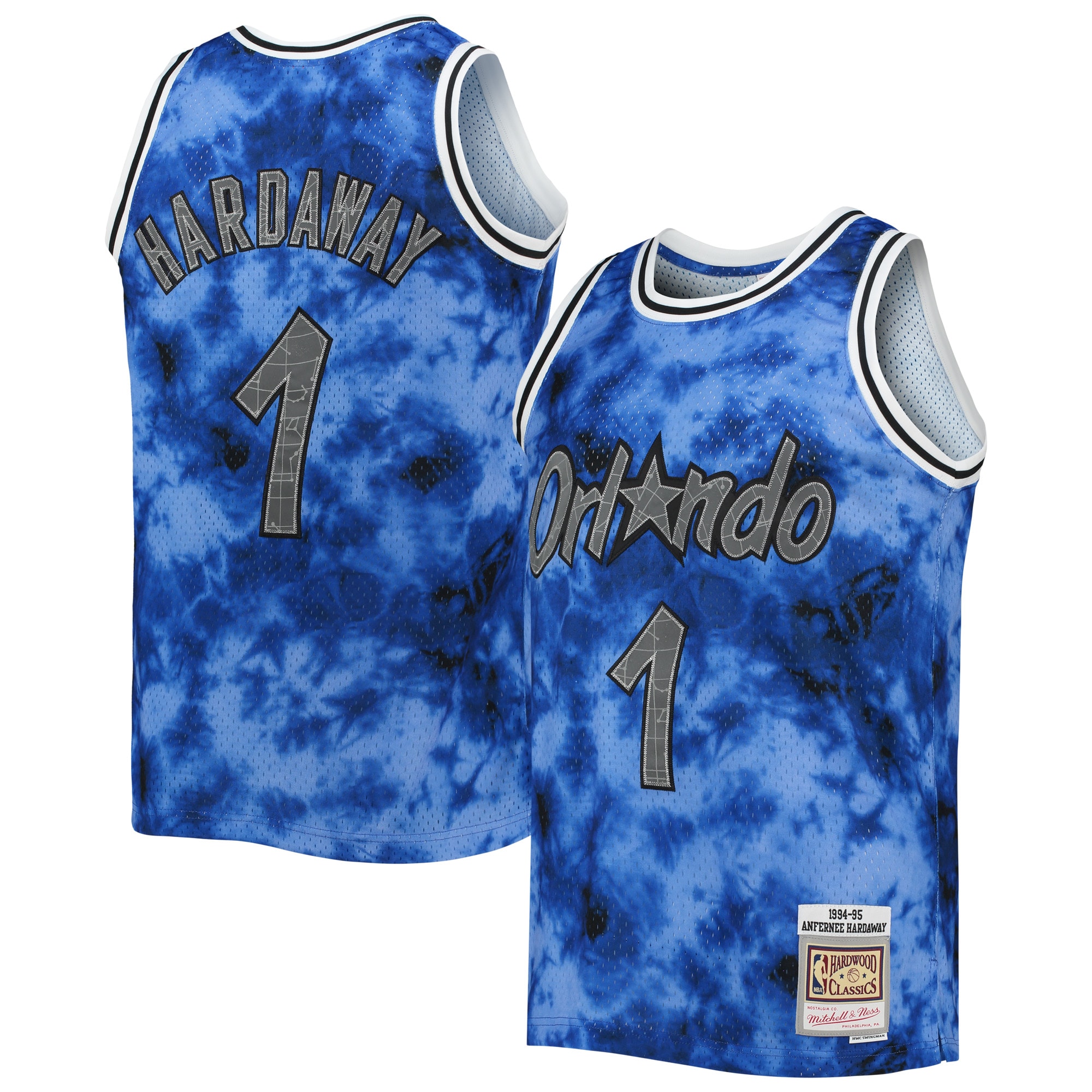 Men's Mitchell & Ness Penny Hardaway Blue Orlando Magic 1994/95 Galaxy Swingman Jersey - JS562 