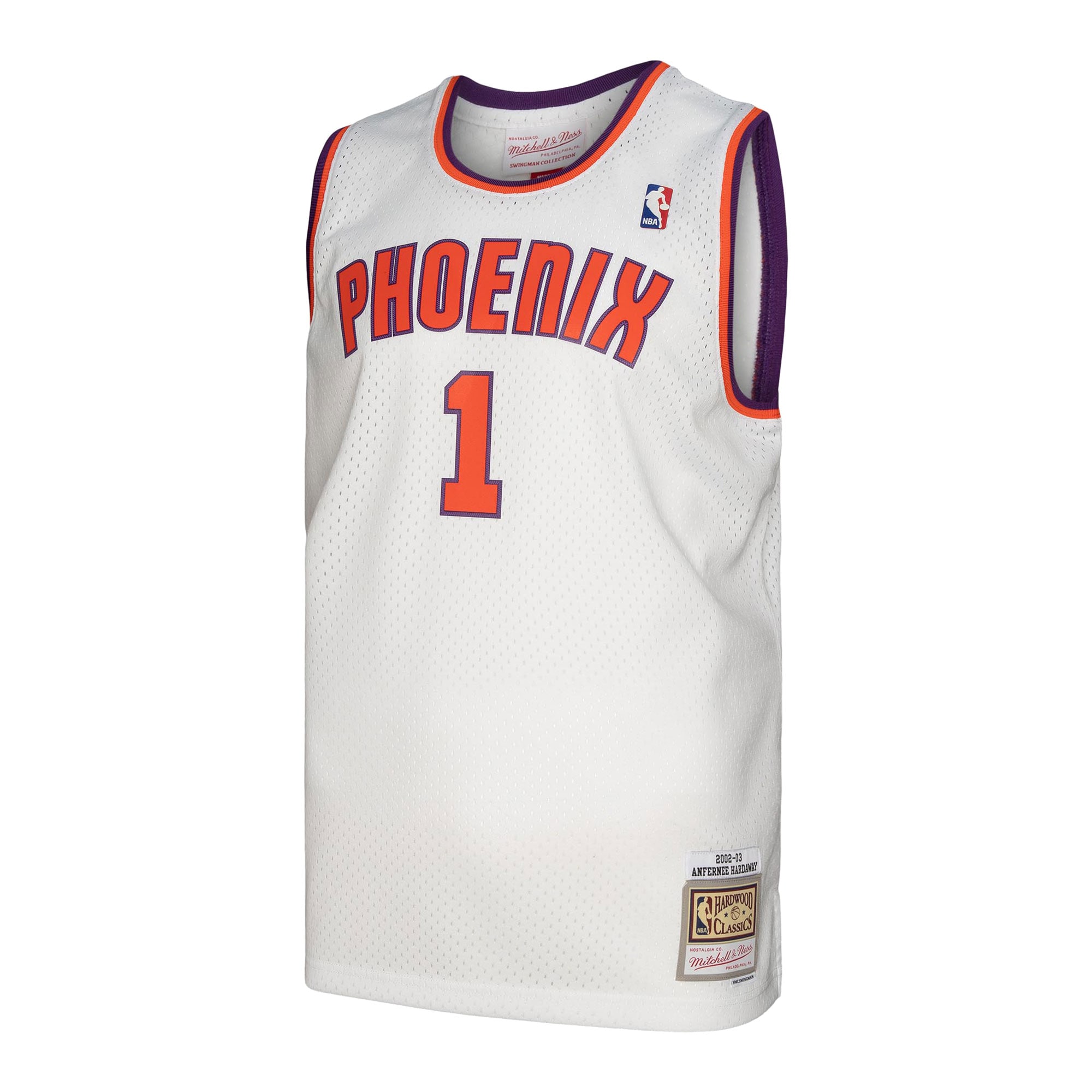 Alternative view of Men's Mitchell & Ness Penny Hardaway White Phoenix Suns 2002/03 Hardwood Classics Swingman Jersey - JS817 
