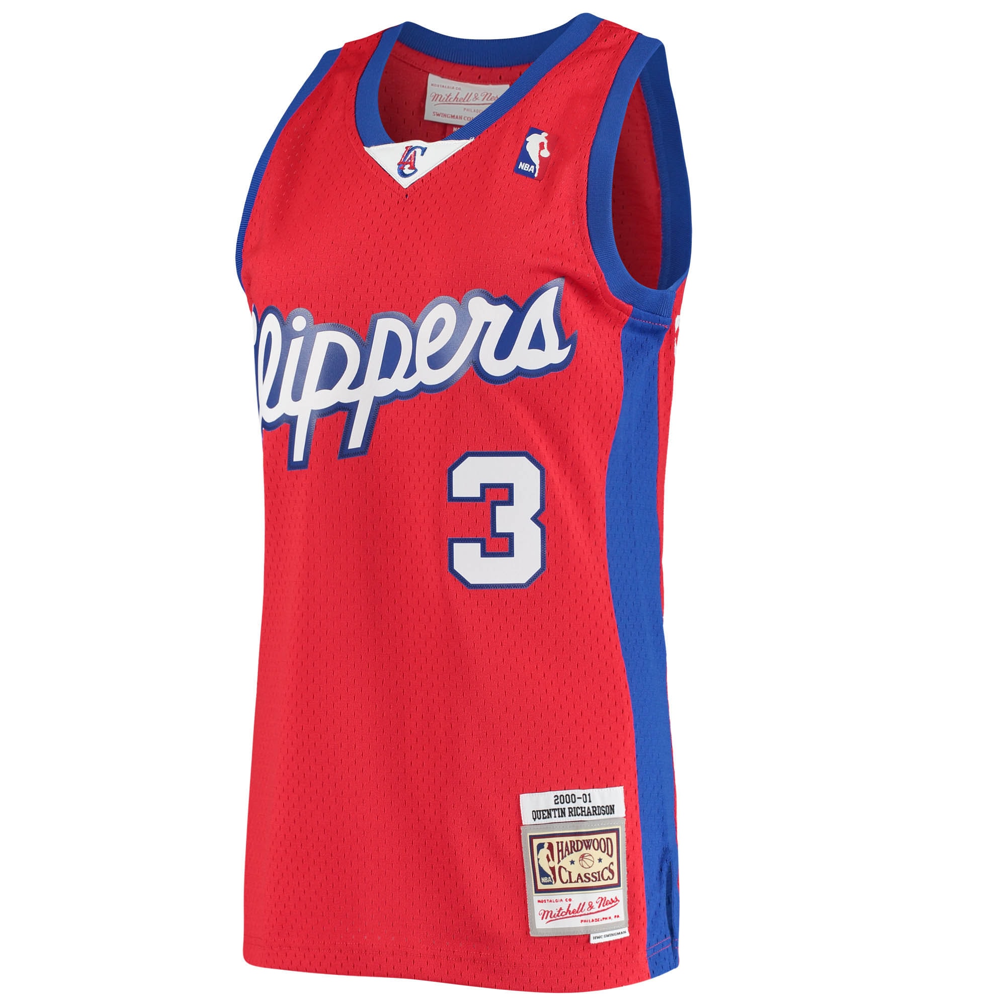 Alternative view of Men's Mitchell & Ness Quentin Richardson Red LA Clippers 2000/01 Hardwood Classics Swingman Jersey - Statement Edition - JS259 