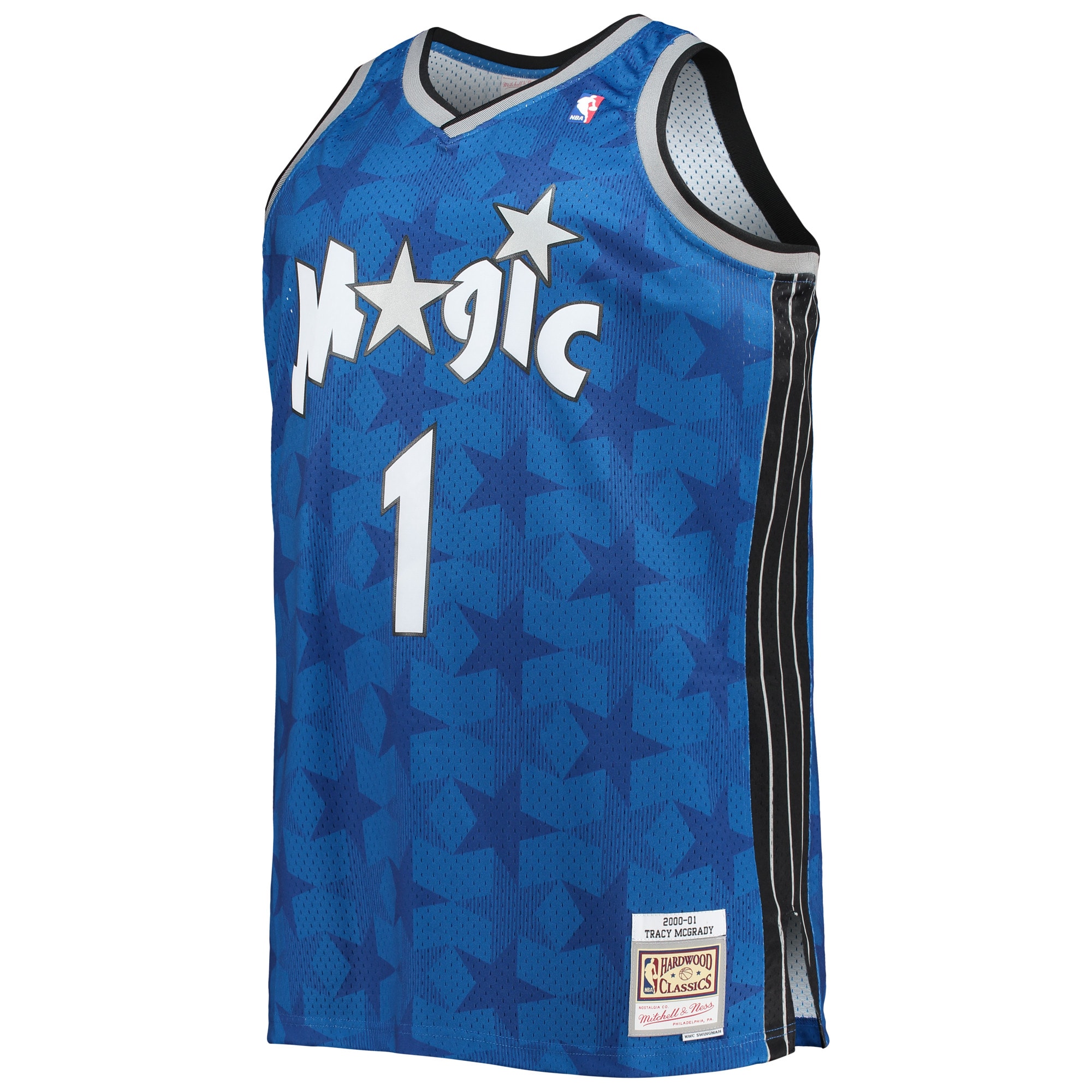 Alternative view of Men's Mitchell & Ness Tracy McGrady Blue Orlando Magic Big & Tall 2000/01 Hardwood Classics Swingman Jersey - JS680 