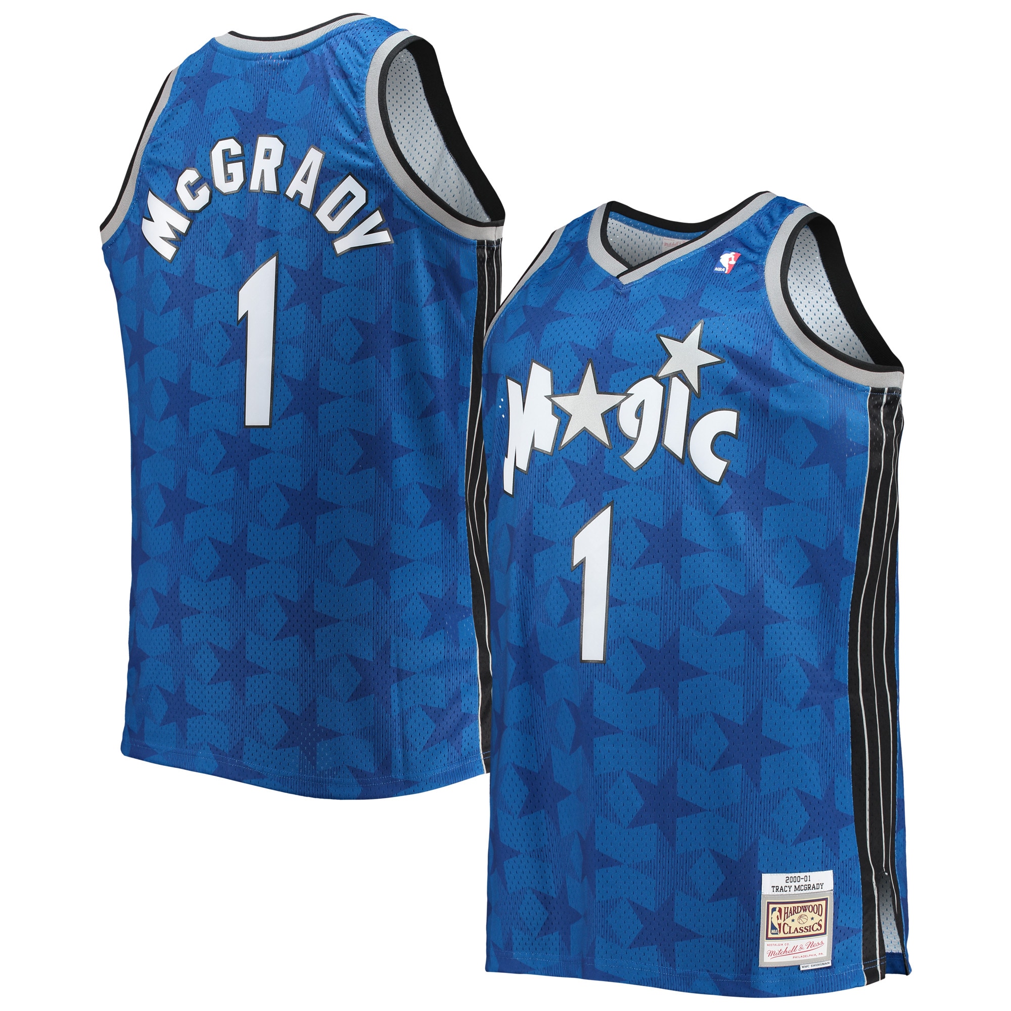 Men's Mitchell & Ness Tracy McGrady Blue Orlando Magic Big & Tall 2000/01 Hardwood Classics Swingman Jersey - JS680 
