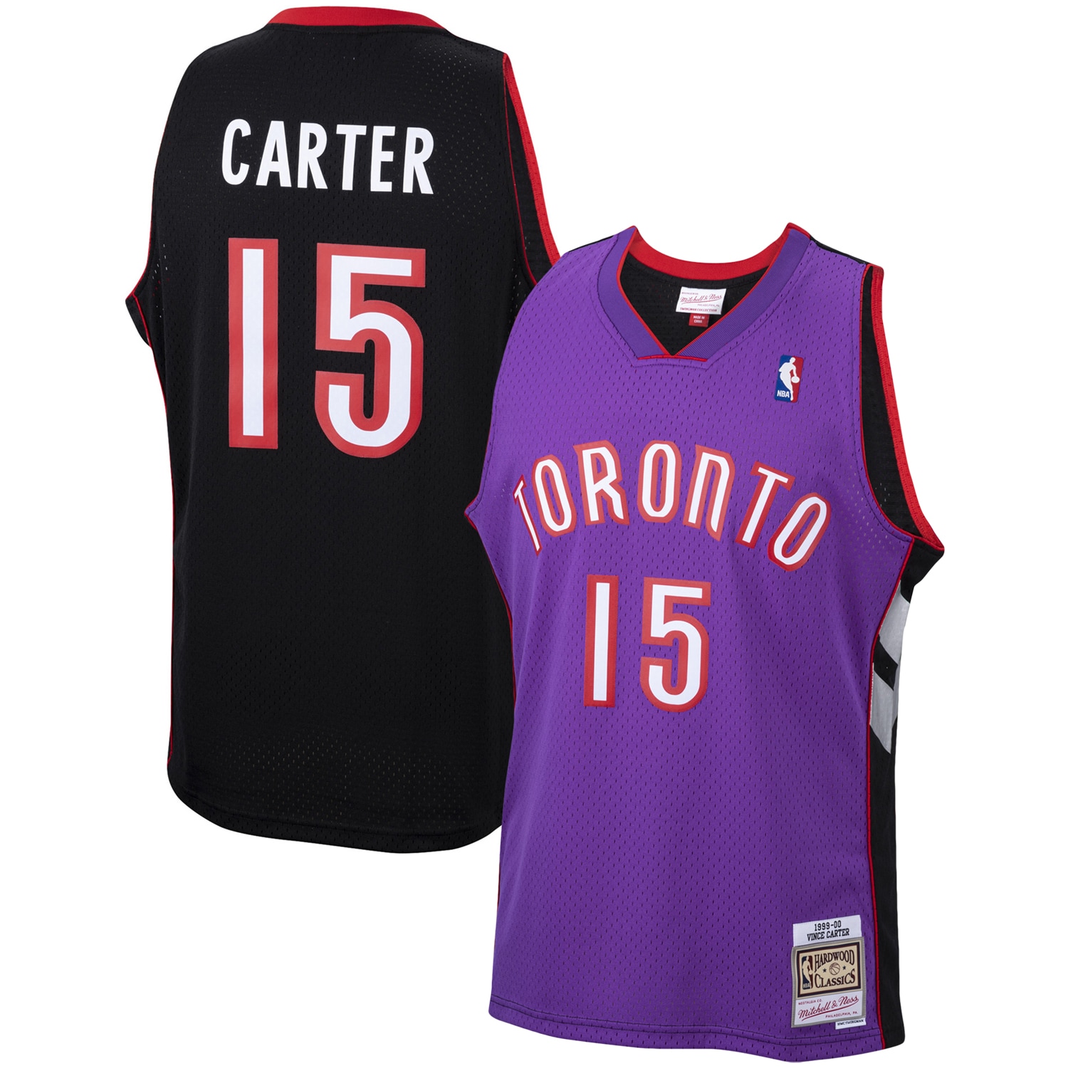 Men's Mitchell & Ness Vince Carter Purple Toronto Raptors 1999-2000 Hardwood Classics Swingman Jersey