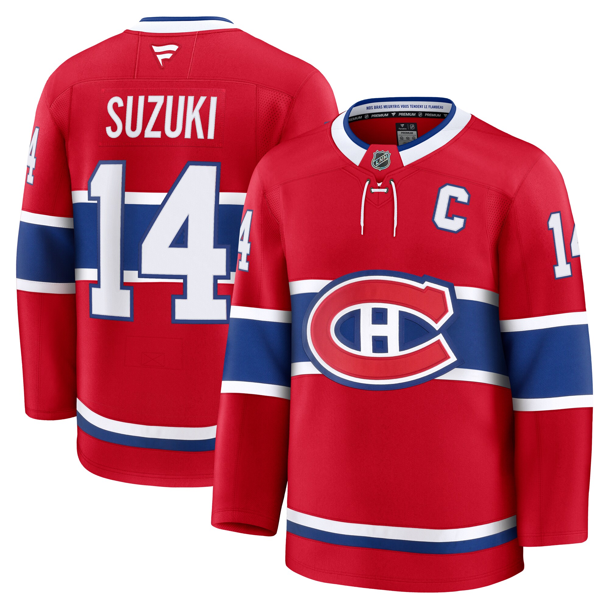 Men's Montreal Canadiens Nick Suzuki Red Home Premium Jersey - JS324 