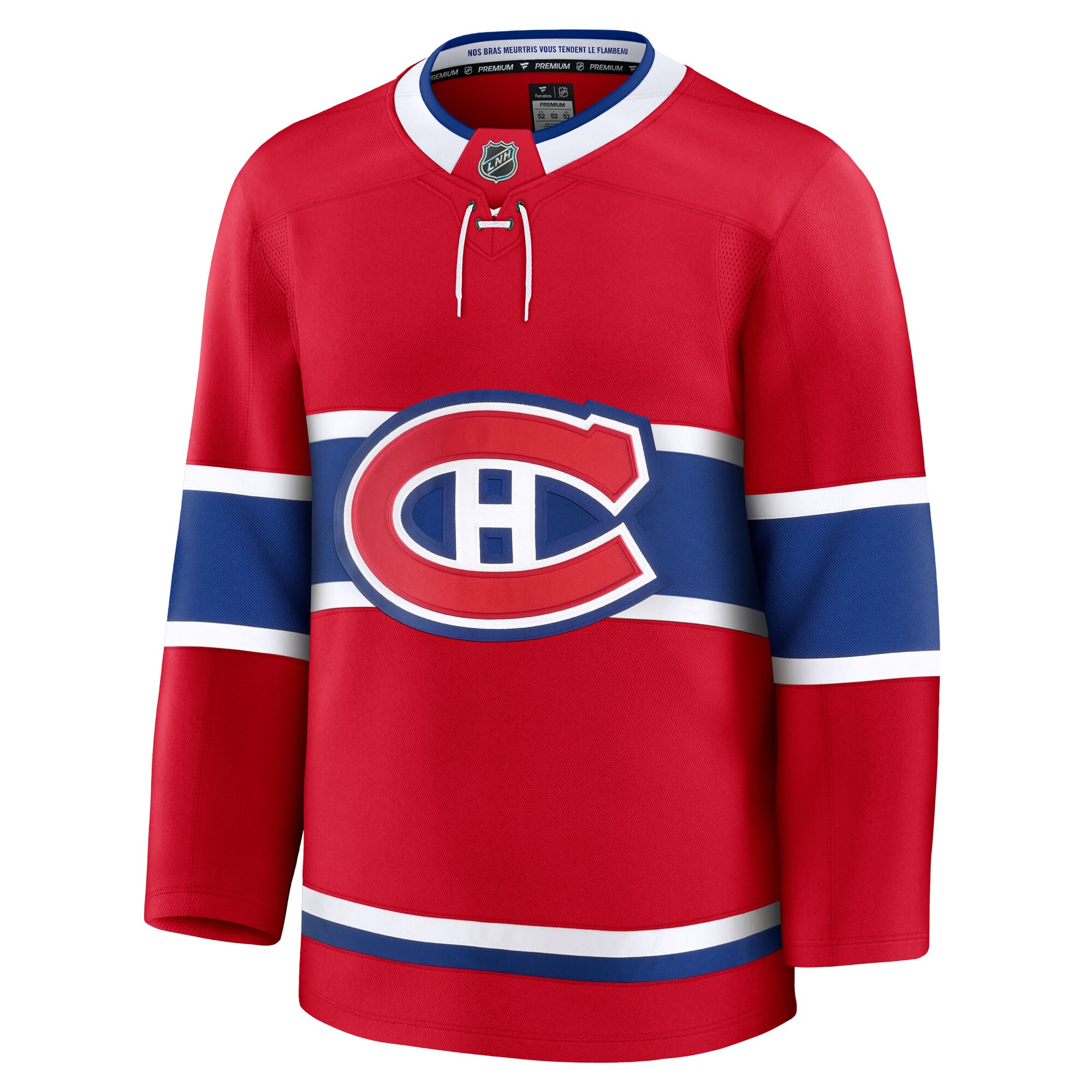 Alternative view of Men's Montreal Canadiens Red Home Premium Jersey - JS824 