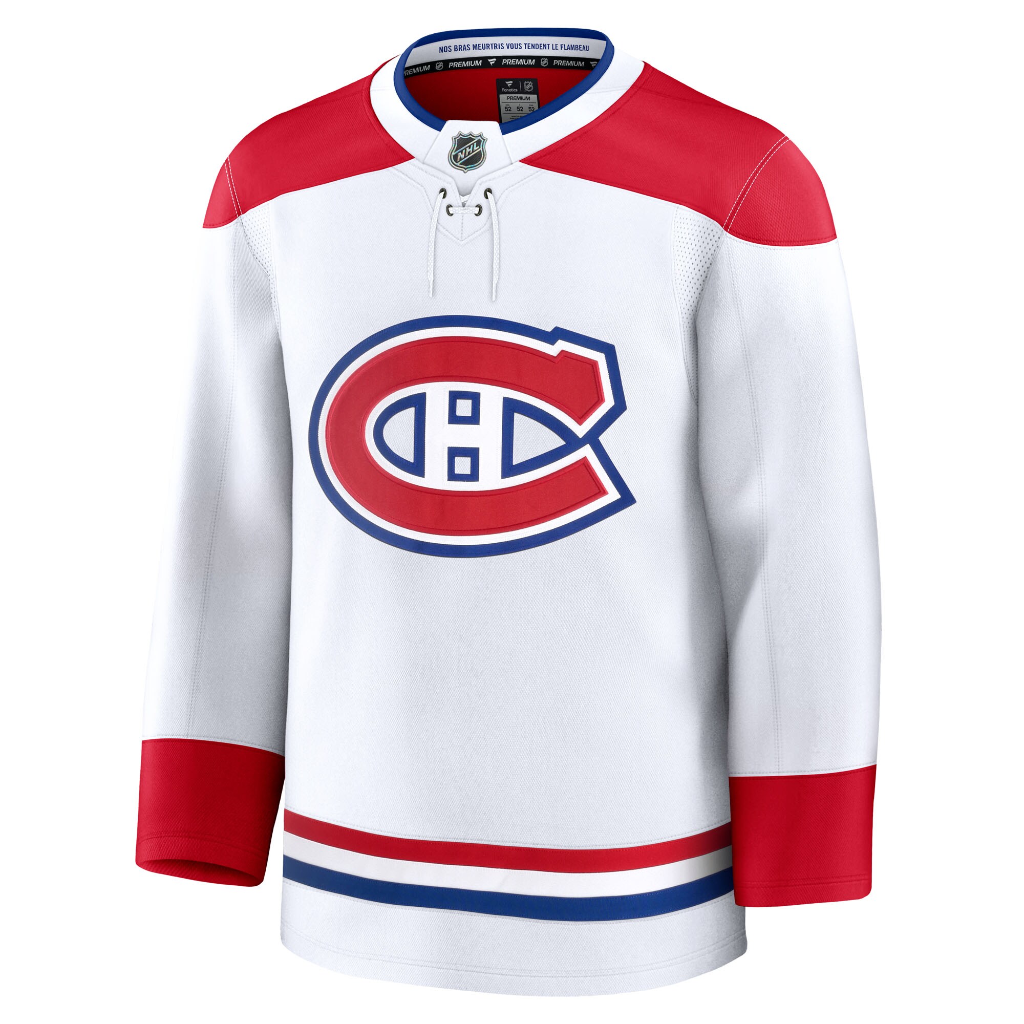 Alternative view of Men's Montreal Canadiens White Away Premium Jersey - JS141 