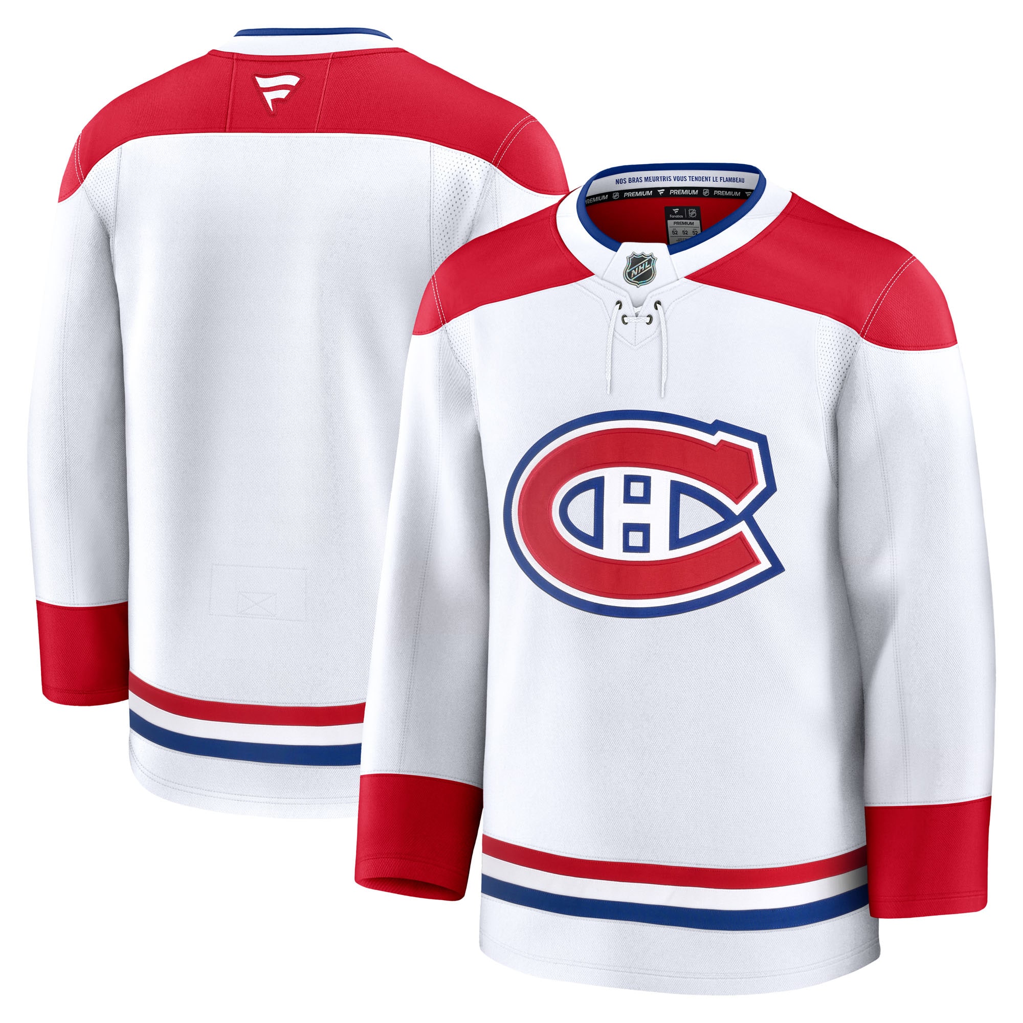 Men's Montreal Canadiens White Away Premium Jersey - JS617 