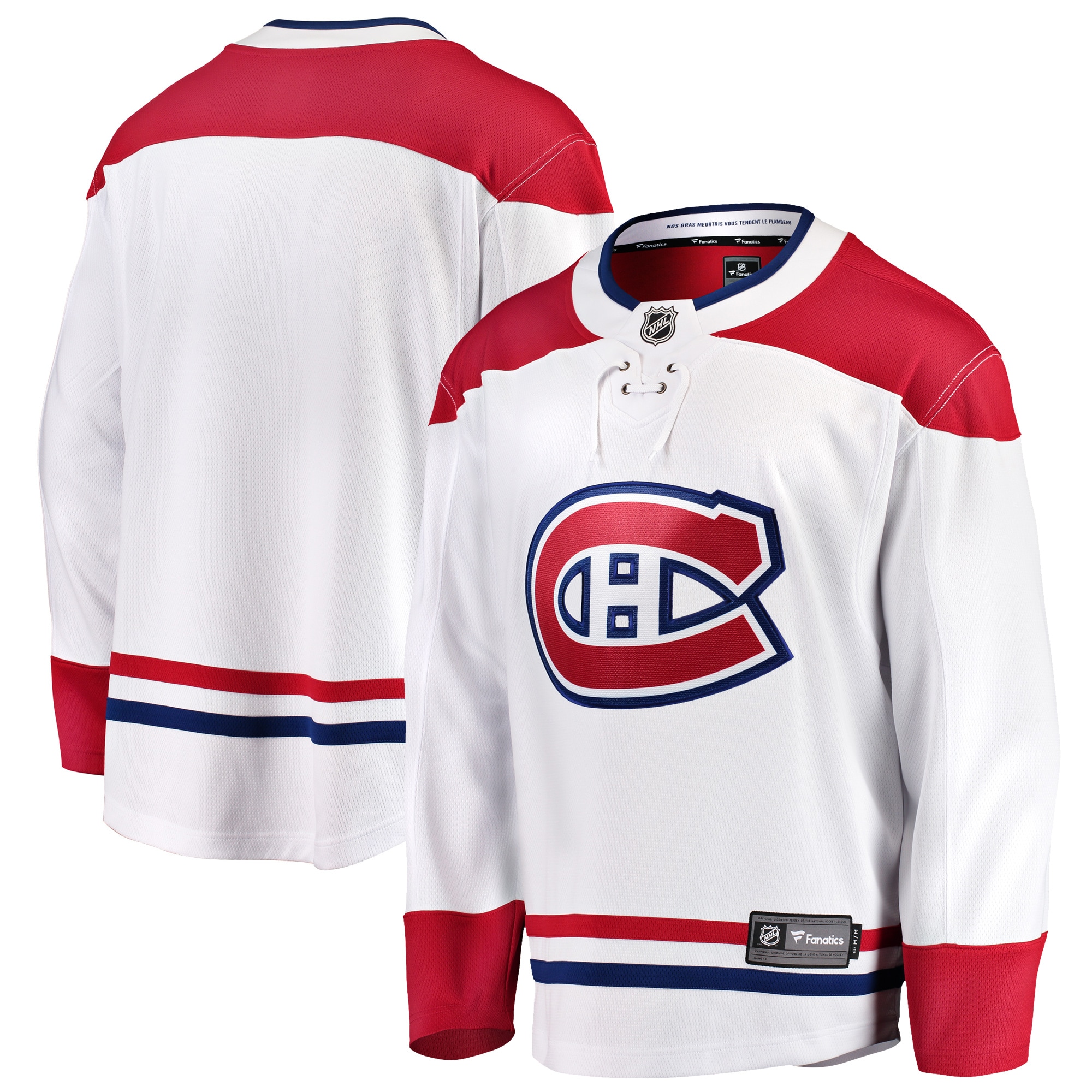 Men's Montreal Canadiens White Breakaway Away Jersey - JS815 