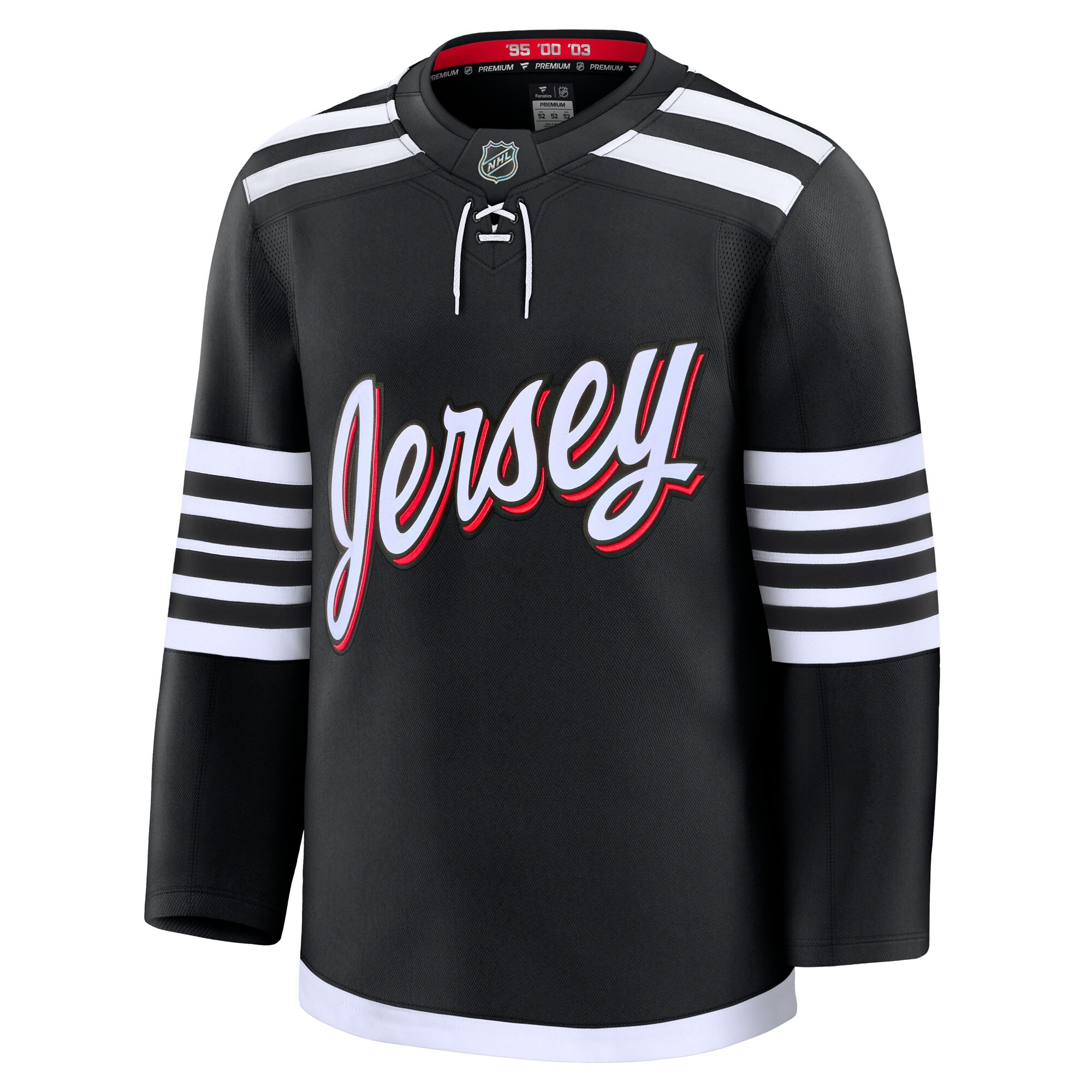 Alternative view of Men's New Jersey Devils Black Alternate Premium Jersey - JS708 