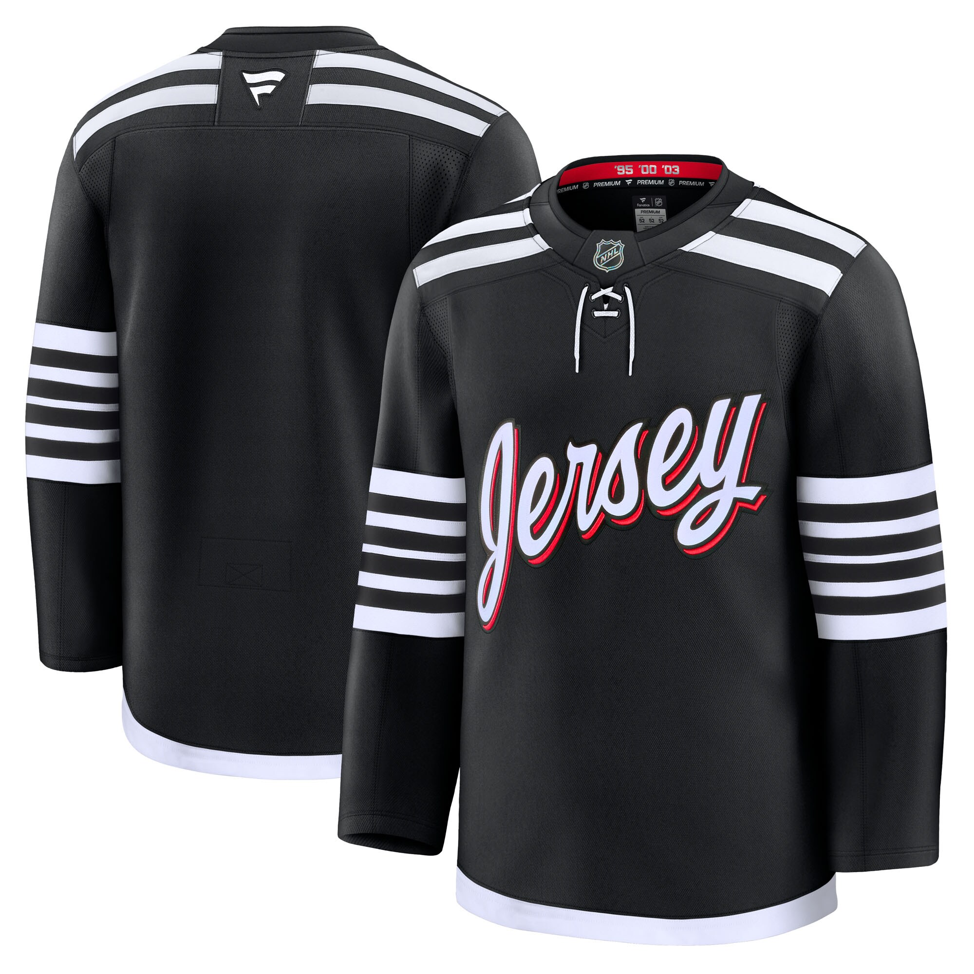 Men's New Jersey Devils Black Alternate Premium Jersey - JS708 
