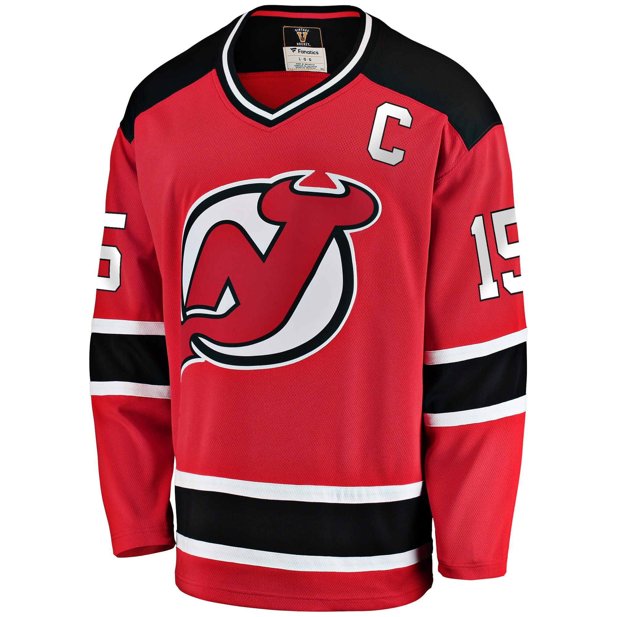 Alternative view of Men's New Jersey Devils Jamie Langenbrunner Red Premier Breakaway Retired Player Jersey - JS690 