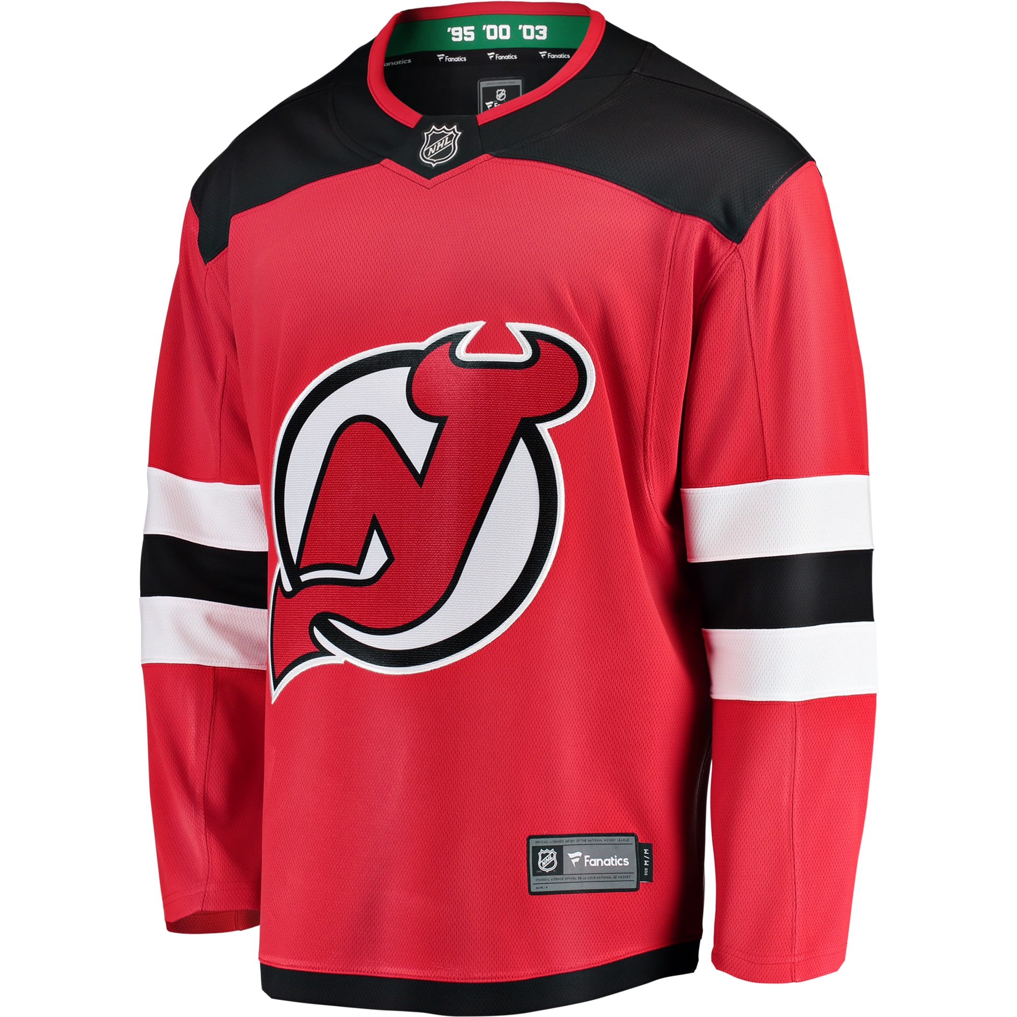 Alternative view of Men's New Jersey Devils Red Breakaway Home Jersey - JS610 