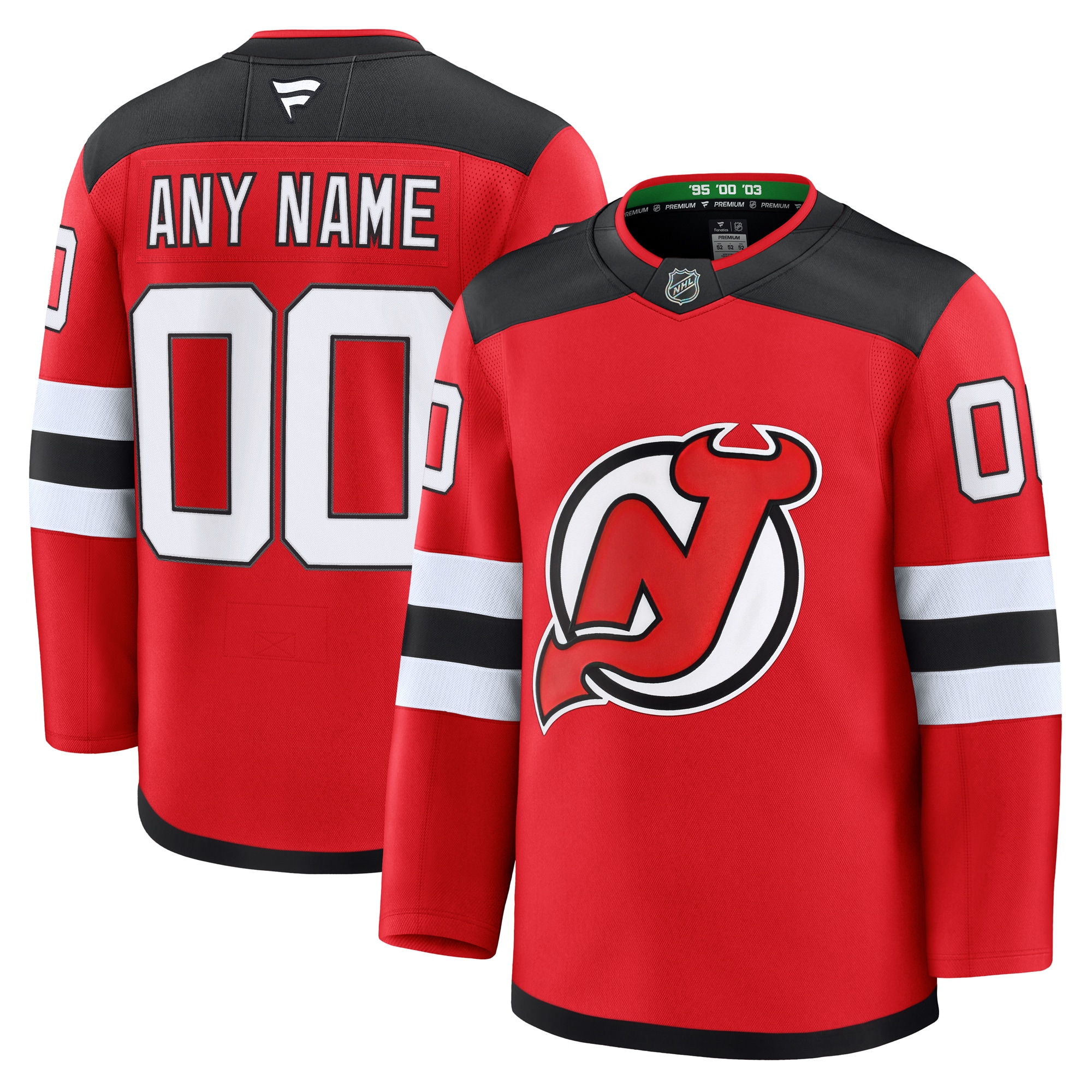 Men's New Jersey Devils Red Home Premium Custom Jersey - JS663 