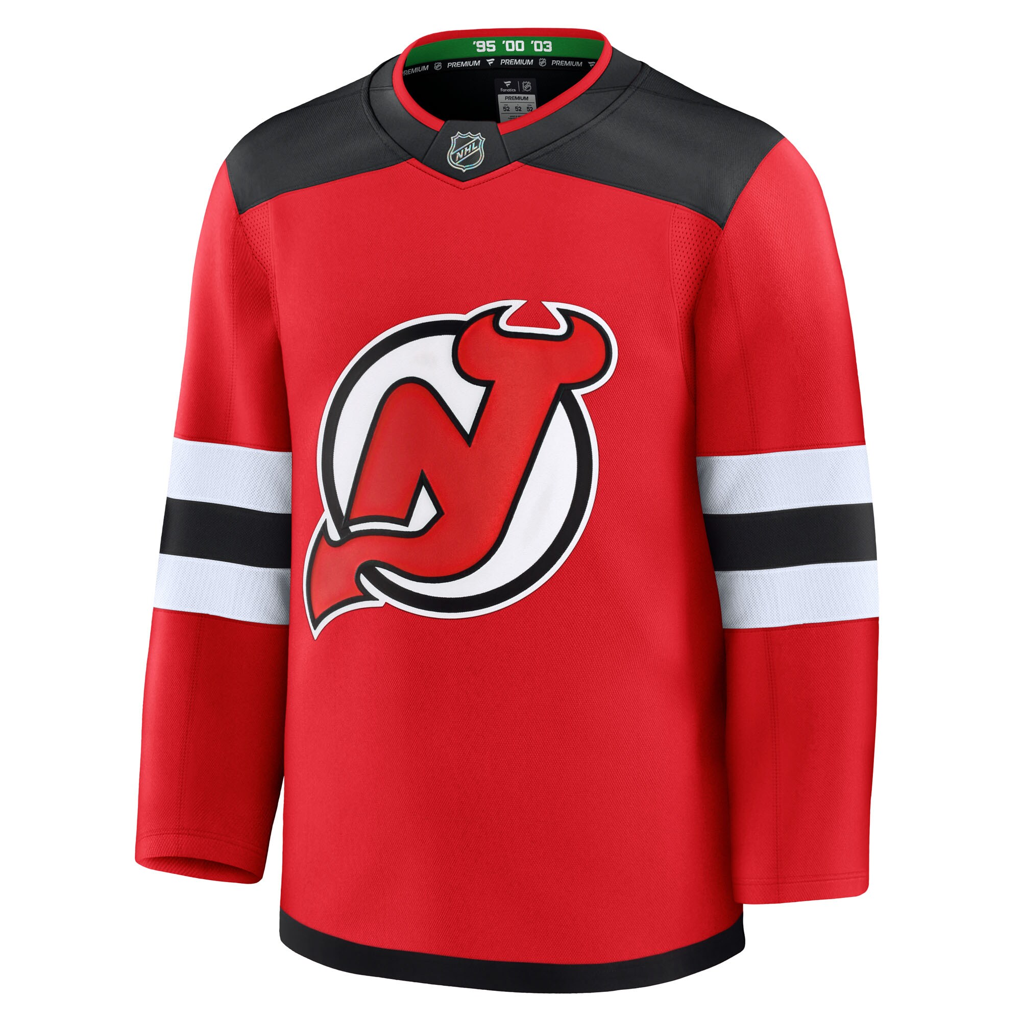 Alternative view of Men's New Jersey Devils Red Home Premium Jersey - JS443 