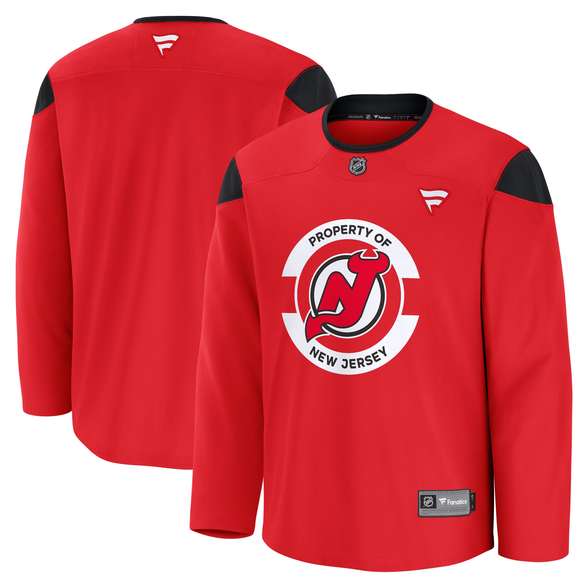 Men's New Jersey Devils Red Team Practice Jersey - JS767 