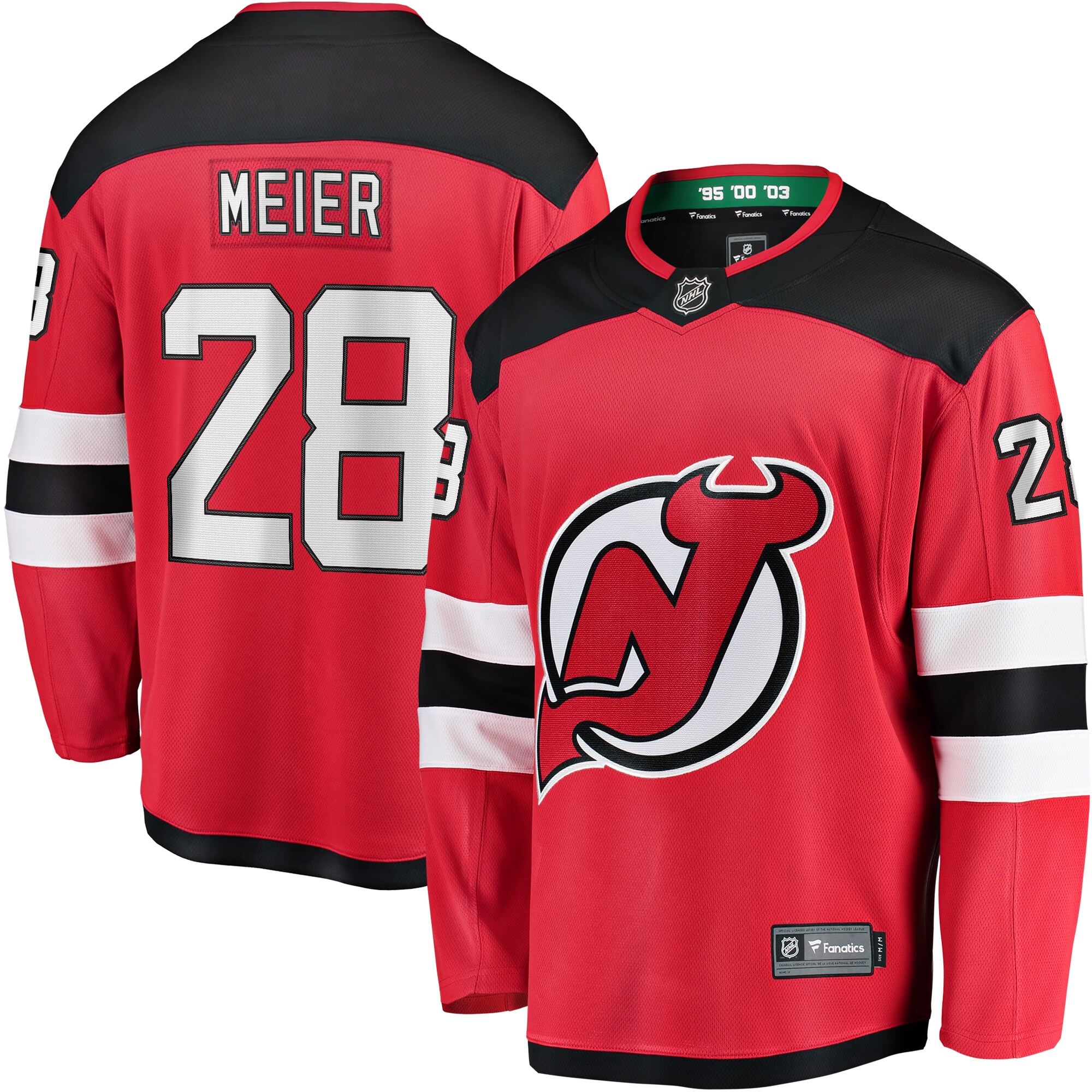 Men's New Jersey Devils Timo Meier Red Home Breakaway Jersey - JS284 