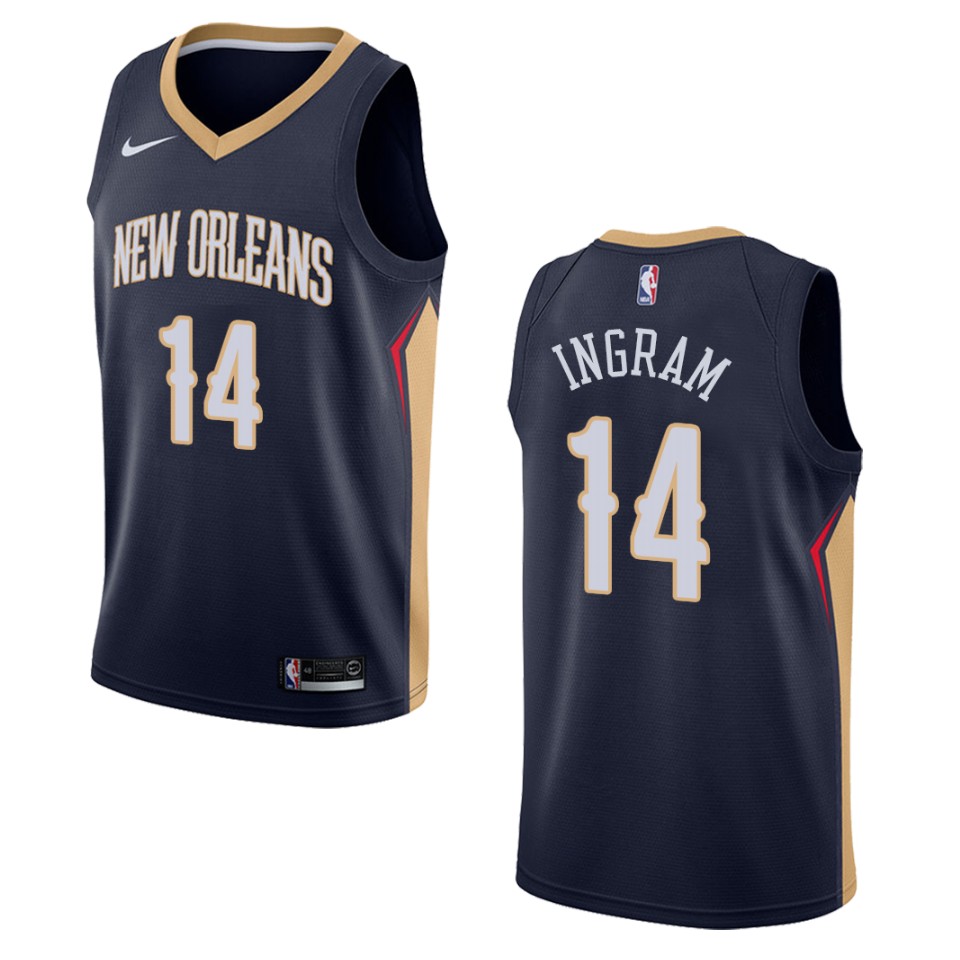 Men's New Orleans Pelicans #14 Brandon Ingram Icon Swingman Jersey - Navy