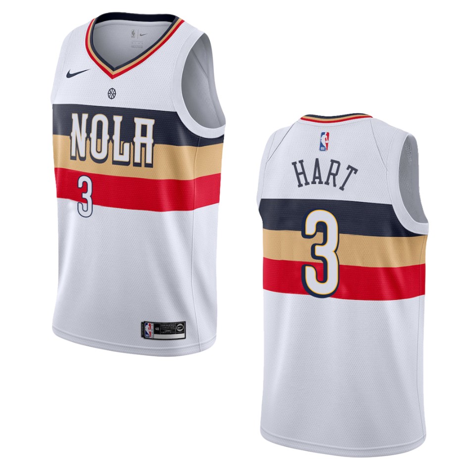 Men's New Orleans Pelicans #3 Josh Hart Earned Swingman Jersey - White