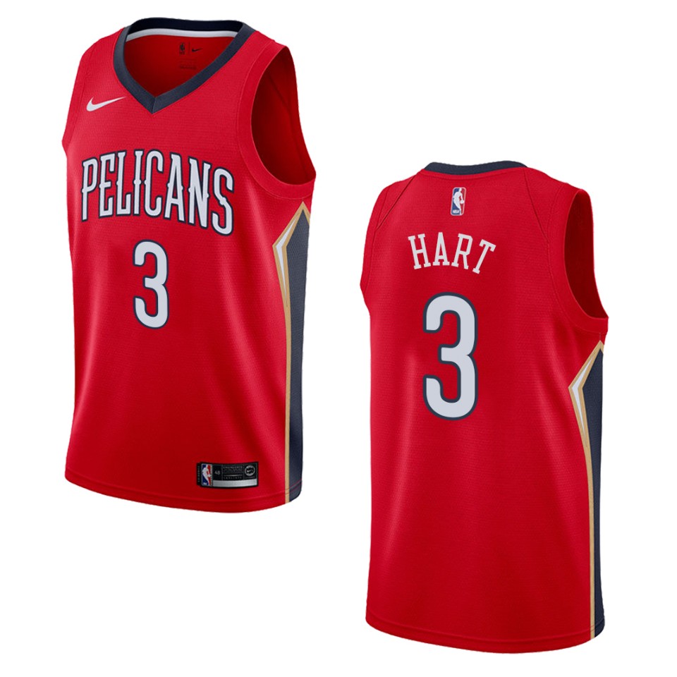 Men's New Orleans Pelicans #3 Josh Hart Statement Swingman Jersey - Red