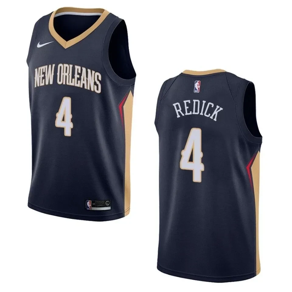Men's New Orleans Pelicans 4 J.j. Redick Icon Swingman Jersey - Navy - JS277 