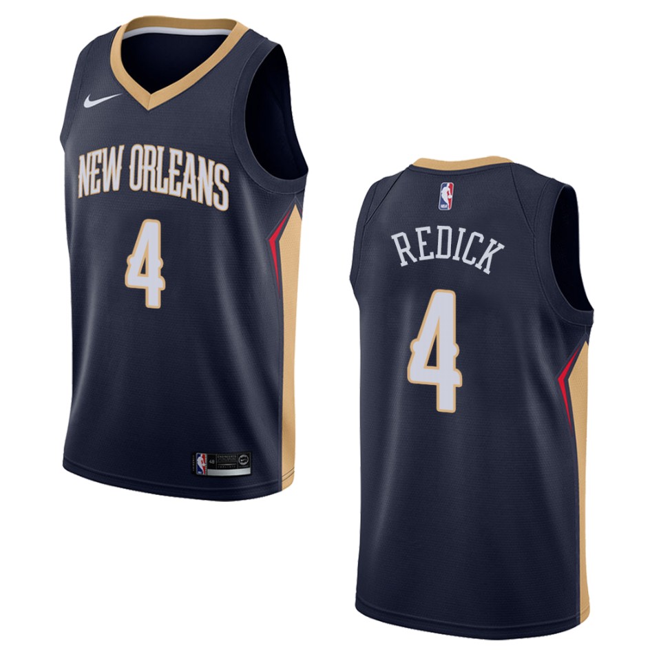 Men's New Orleans Pelicans #4 J.j. Redick Icon Swingman Jersey - Navy