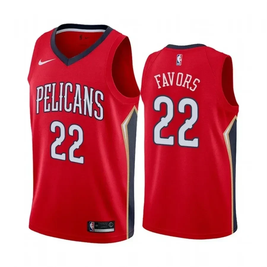Men's New Orleans Pelicans Derrick Favors 22 Statet Jersey - JS811 