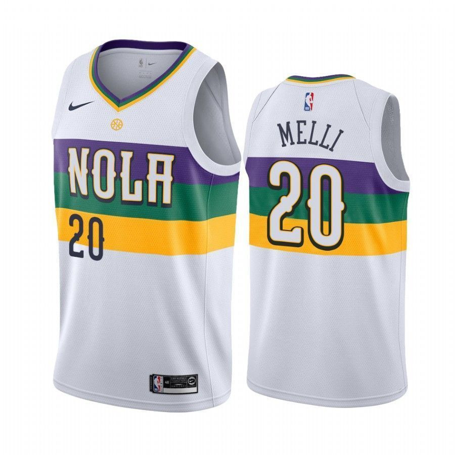 Men's New Orleans Pelicans Nicolo Melli 20 City Men's Jersey - JS574 